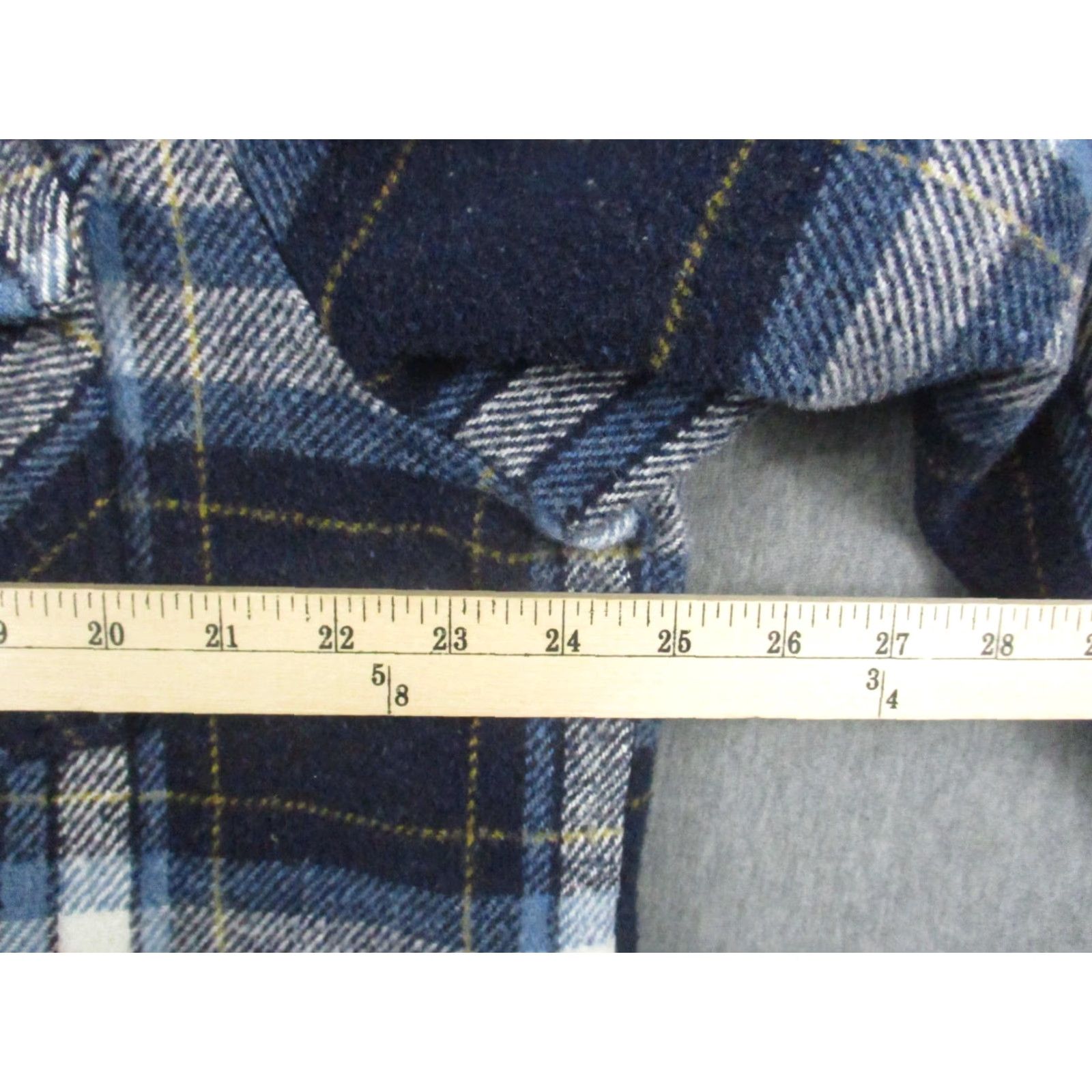 Sears VINTAGE Sears Jacket Mens 46 Blue Plaid Wool Faux Fur Lined Pea Coat Outdoor 70s Size US S / EU 44-46 / 1 - 4 Thumbnail