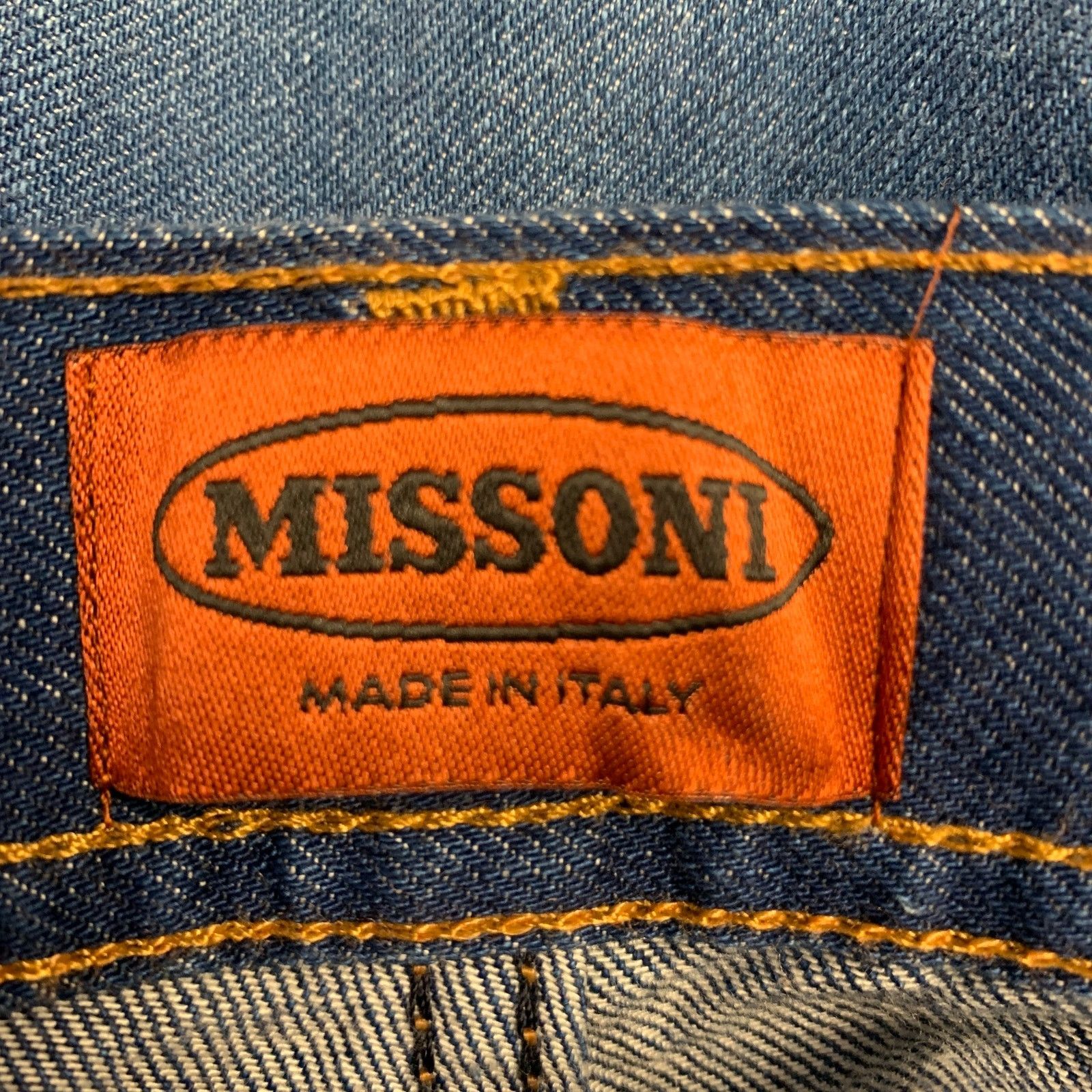 Missoni MISSONI Blue Contrast Cotton Straight Five Pockets Jeans Size US 39 - 5 Thumbnail