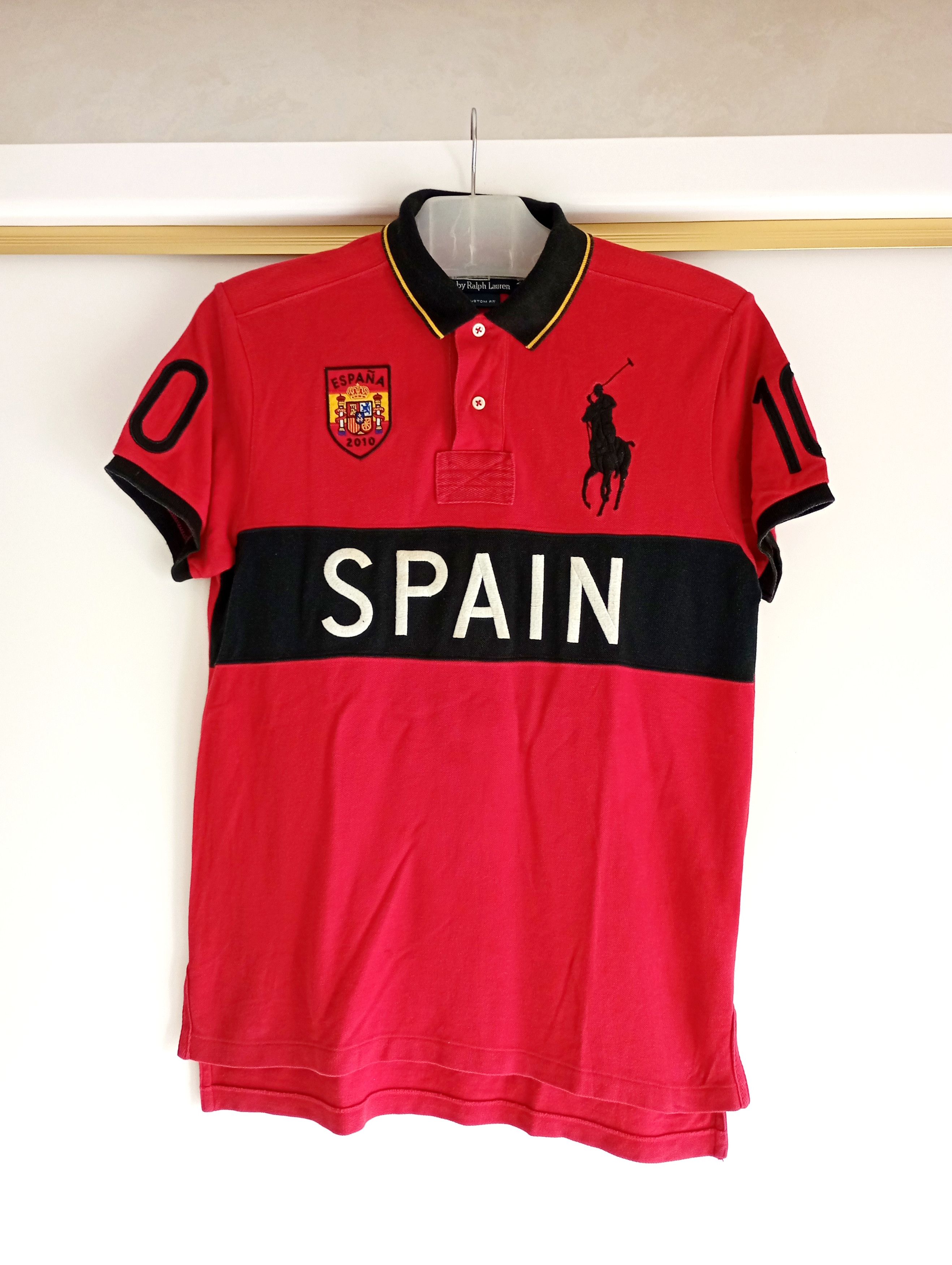 Polo Ralph Lauren 90s Vintage SPAIN #10 Rugby POLO Ralph Lauren Tshirt Size US M / EU 48-50 / 2 - 1 Thumbnail