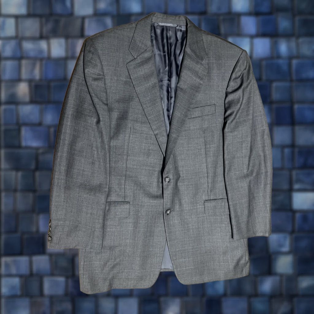 Vintage Hickey Freeman x Loro Piana Super 120s Gray Glen Sport Jacket Coat Sz 42R Blazer Size 42R - 1 Thumbnail