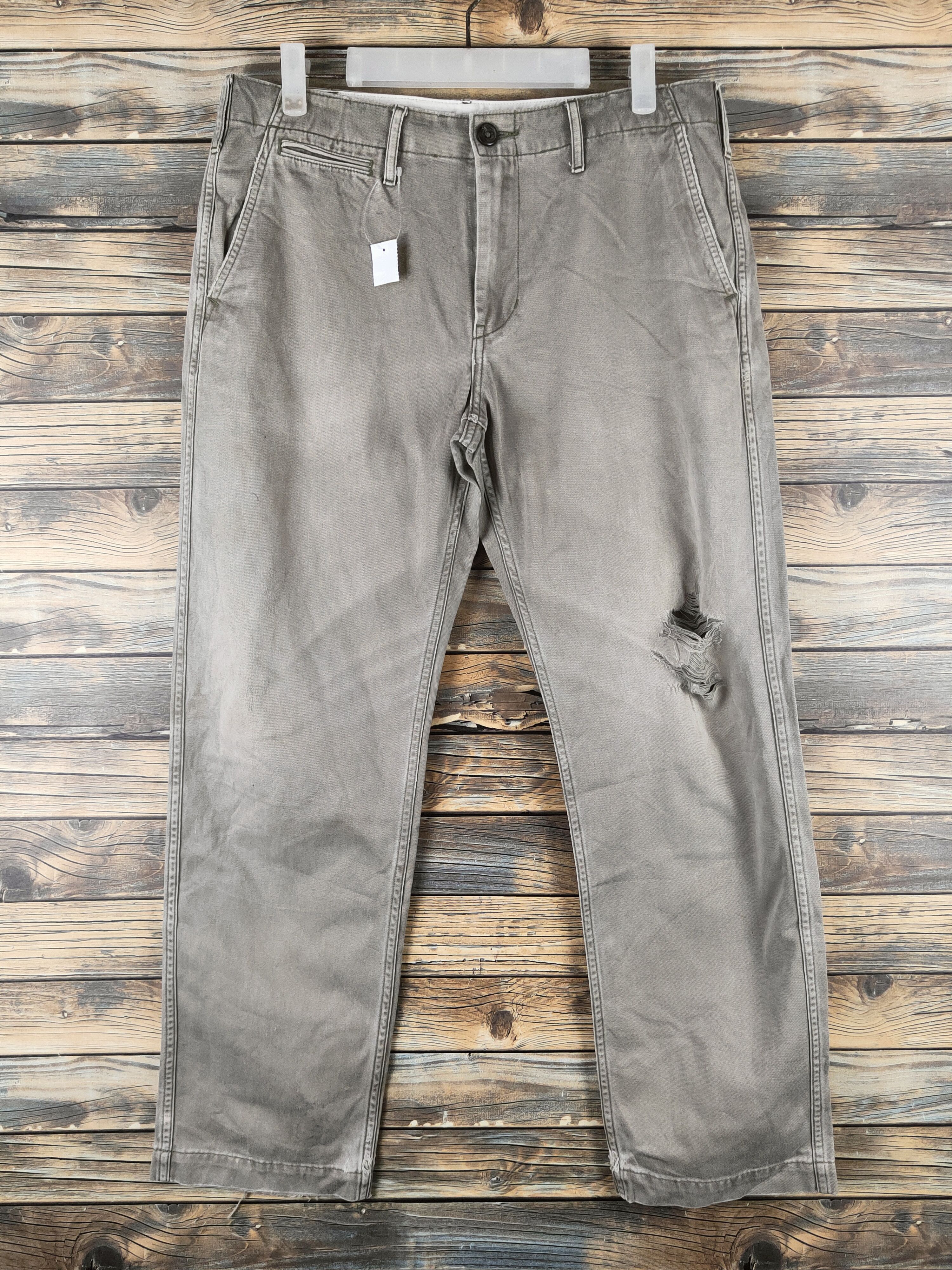 GU DL GU Olive Faded Multipocket Casual Pants #46-302 Size US 32 / EU 48 - 1 Thumbnail