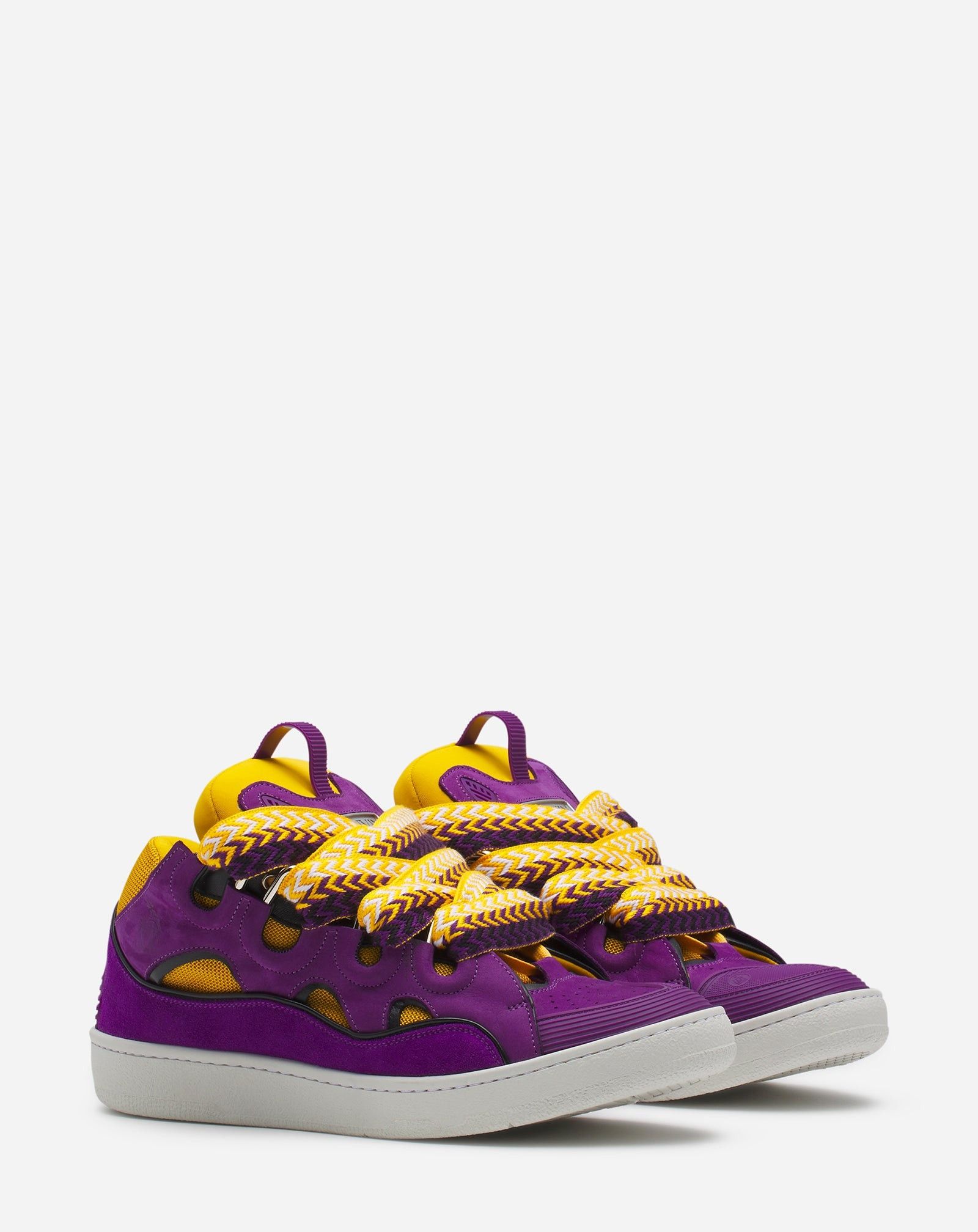 Lanvin oc11z0325 Curb Low-Top Sneakers in Purple/Yellow Size US 9.5 / EU 42-43 - 2 Thumbnail