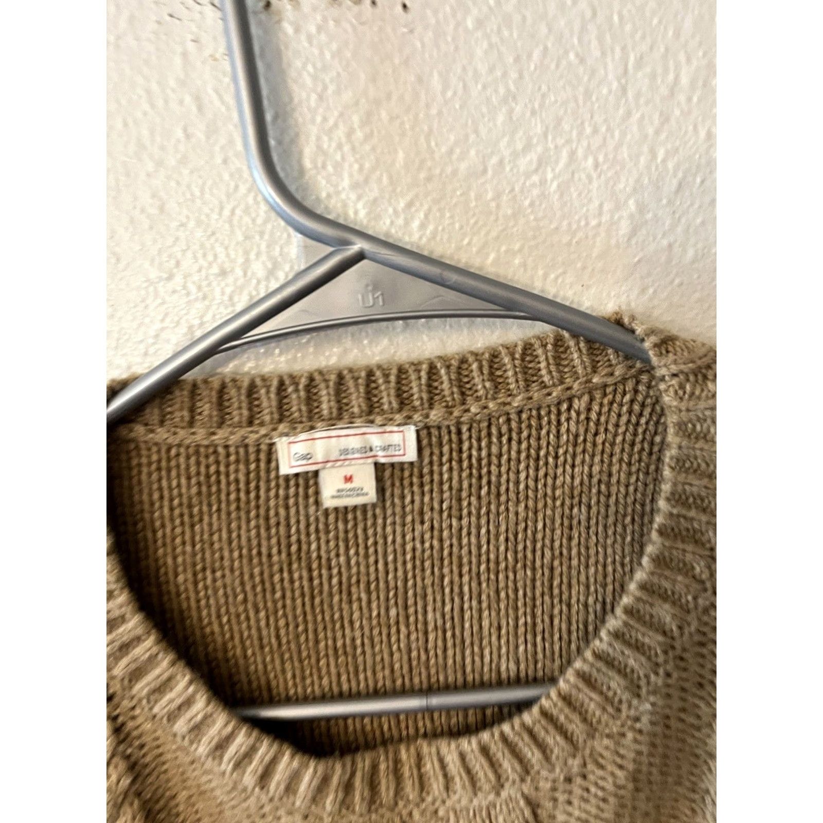 Gap GAP Sweater Beige Wool Blend Cable-Knit Size M Vintage 00s Size M / US 6-8 / IT 42-44 - 3 Thumbnail