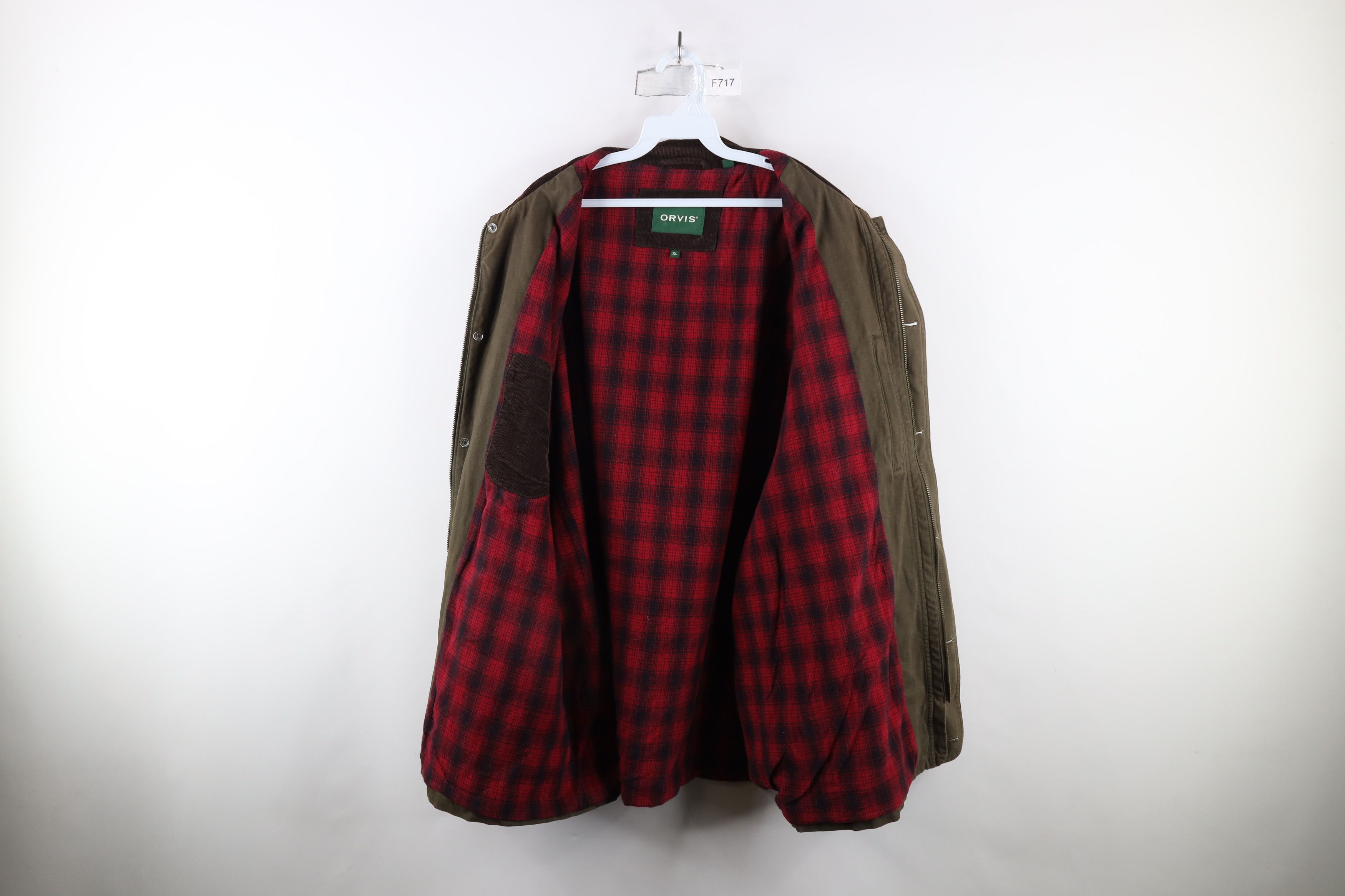 Orvis × Vintage Vintage Orvis Lined Canvas Chore Barn Jacket Olive Green Size US XL / EU 56 / 4 - 9 Thumbnail