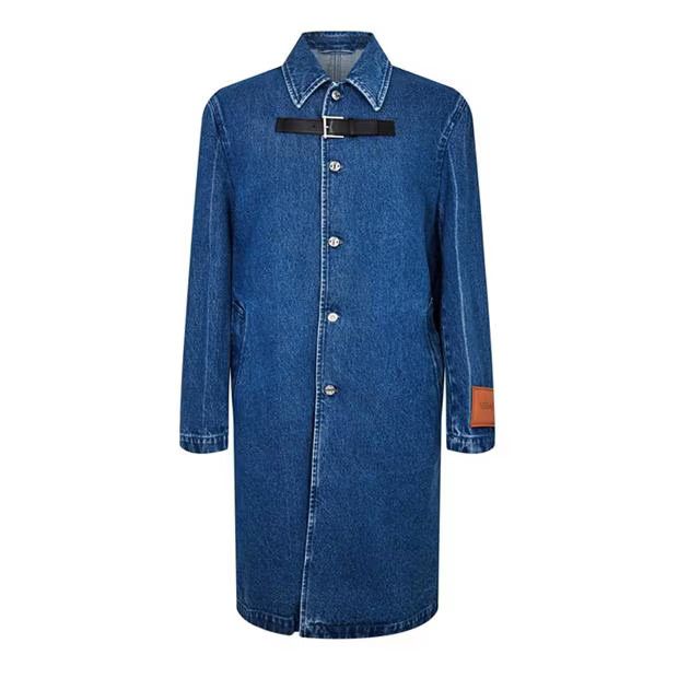 Versace o1g2r1mq0824 Denim Midi Coats in Medium Blue Size US XL / EU 56 / 4 - 1 Thumbnail