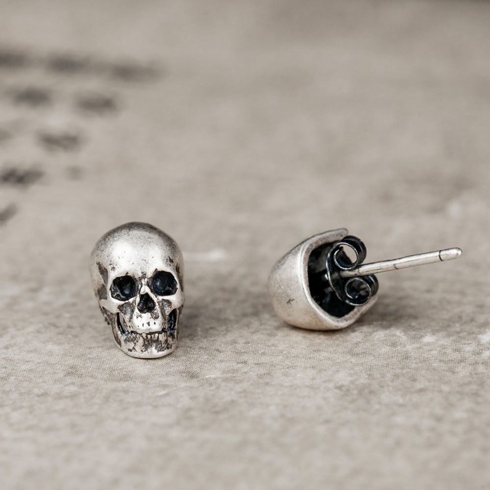 Other Skulls New Design Earrings One Pairs Chrome Jewelry Size ONE SIZE - 1 Thumbnail