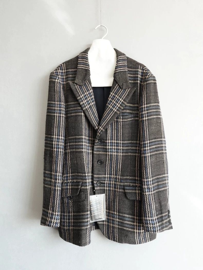 Yohji Yamamoto Yohji Yamamoto 23 AW plaid blend woven jacket 2504-Nextarro Size US L / EU 52-54 / 3 - 1 Thumbnail