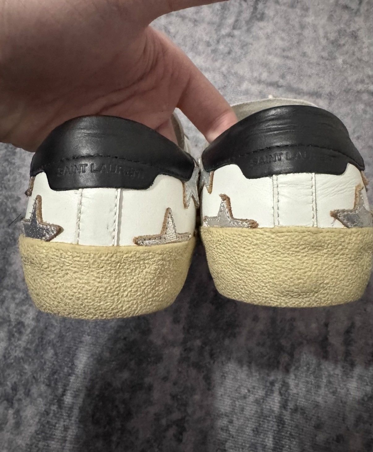 Saint Laurent Paris Saint Laurent 15SS Leather Embroidered Star Low-Top Sneakers Size US 6.5 / EU 39-40 - 6 Thumbnail