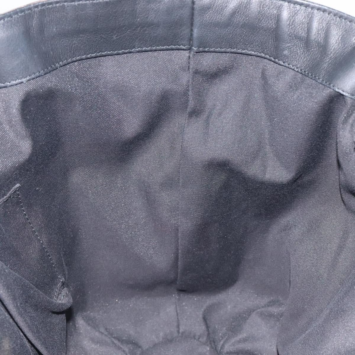 GUCCI GG Canvas Tote Bag Black Gold