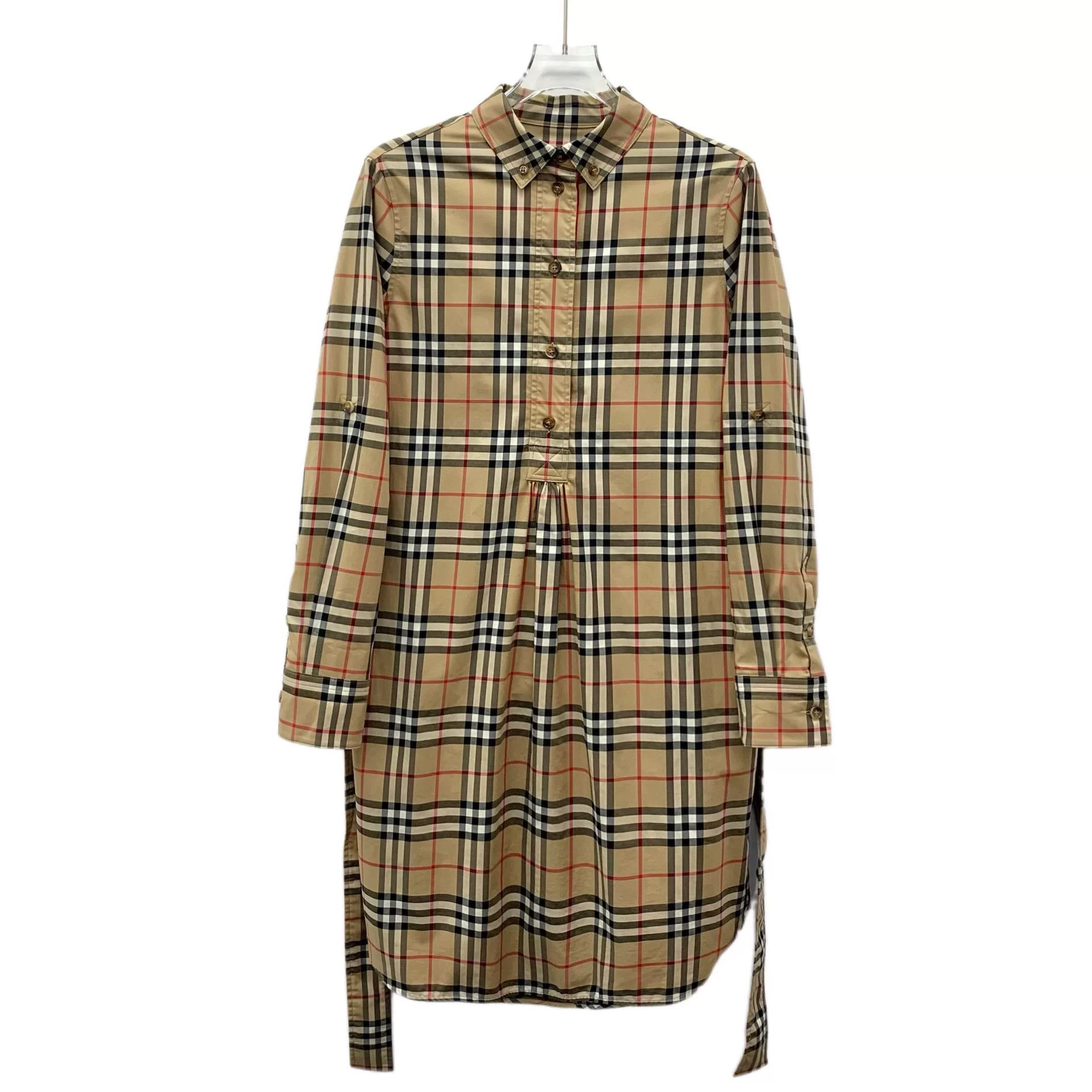 Burberry Burberry Cotton Plaid Brown Dress S Women Size S / US 4 / IT 40 - 1 Thumbnail