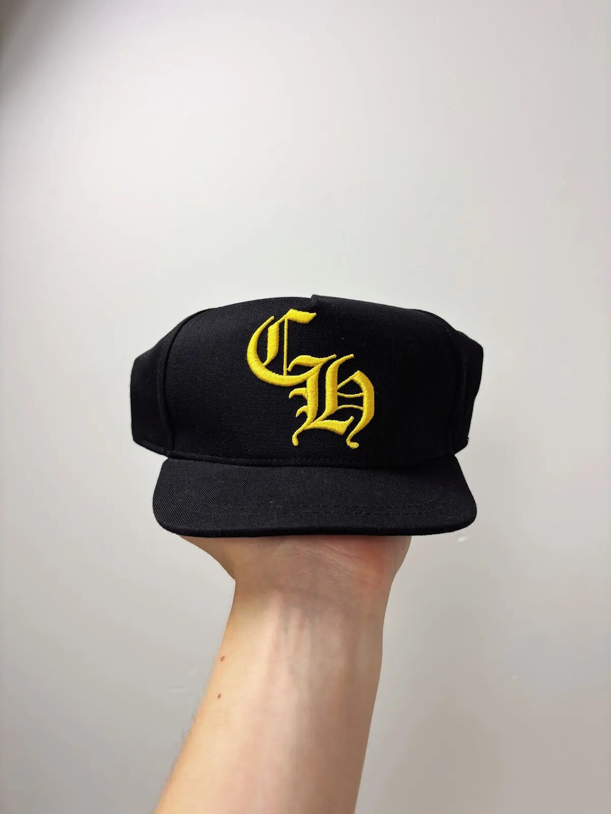 Chrome Hearts CHROME HEARTS CH Logo Baseball Hat Black Yellow