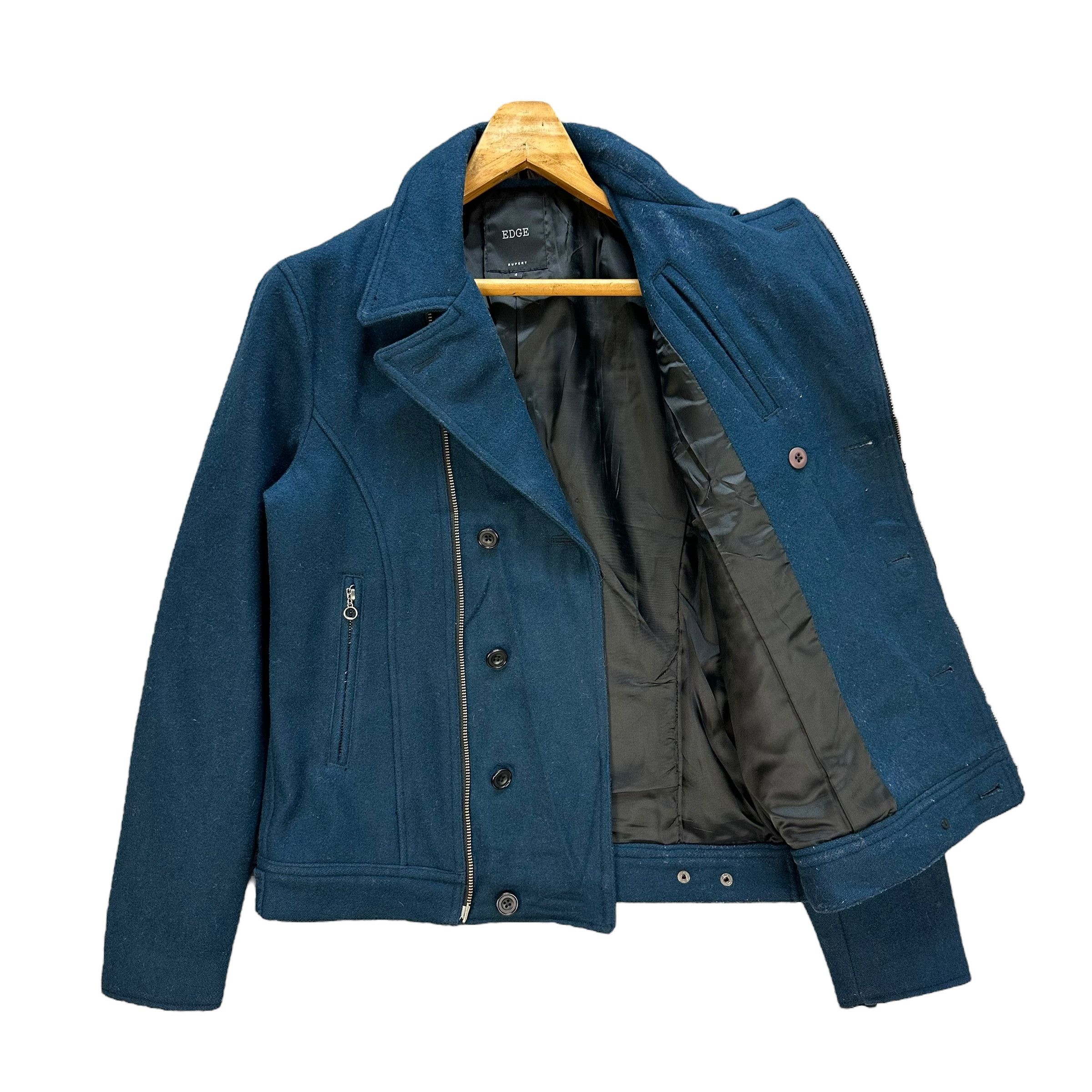 Japanese Brand EDGE RUPERT Double Collar Wool Jacket #A21-0497 Size US S / EU 44-46 / 1 - 6 Thumbnail
