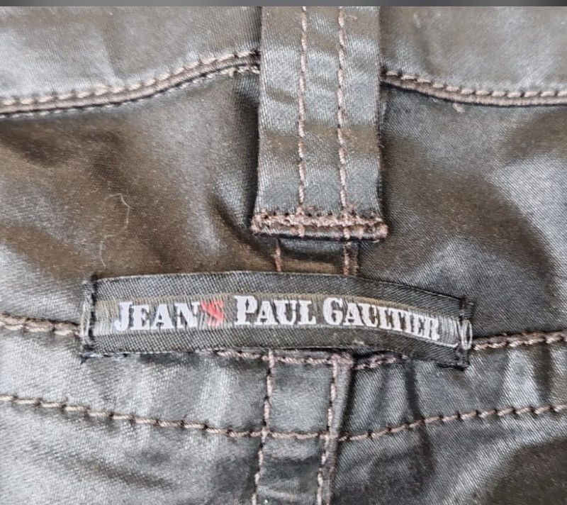 Jean Paul Gaultier JPG Archive Lace-Up Coated Denim Pants - Earth Brown 30 Size US 30 / EU 46 - 8 Thumbnail