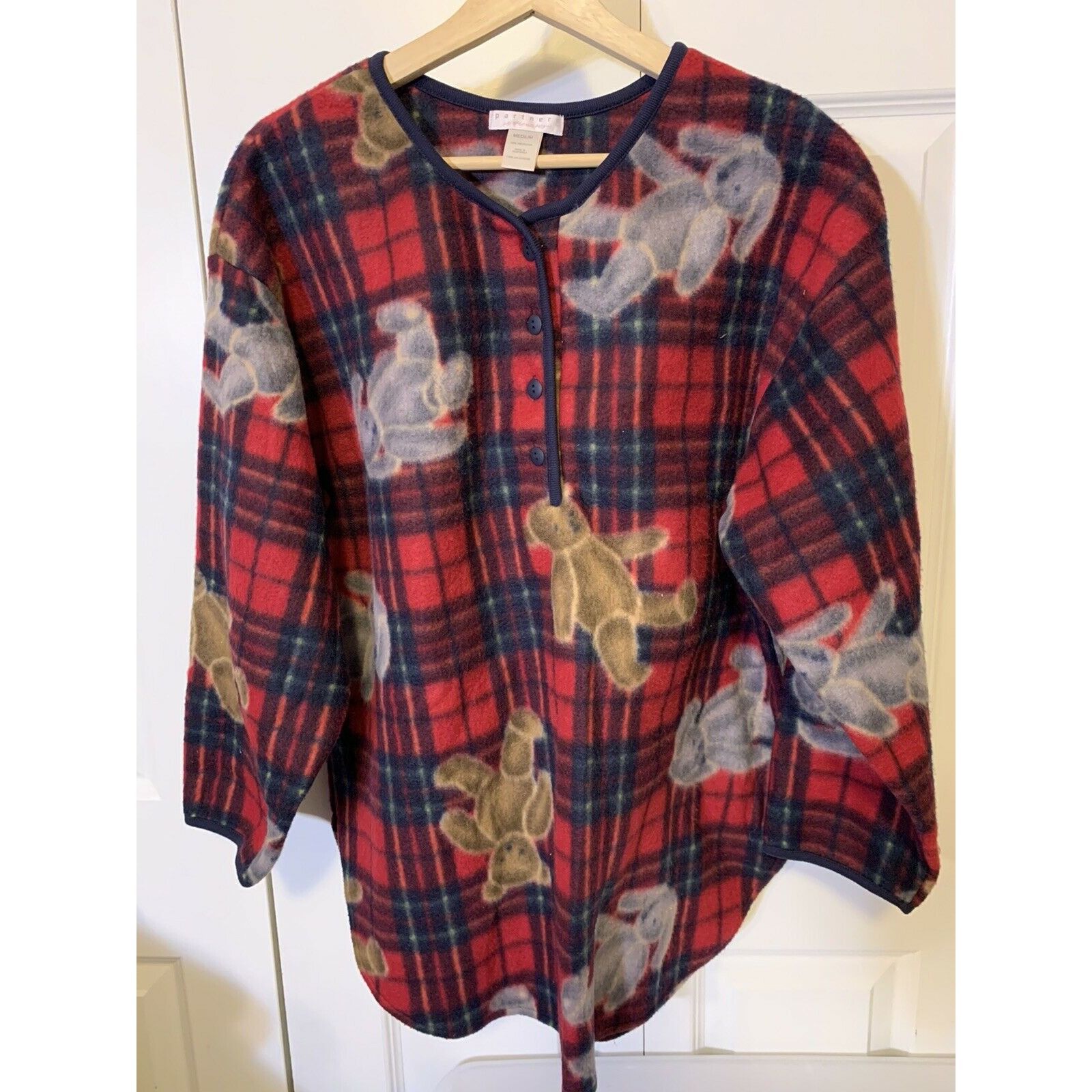 Other Partners Intimate Women's M Sleep Top Red Rabbit Bear Button Size US M / EU 48-50 / 2 - 3 Thumbnail