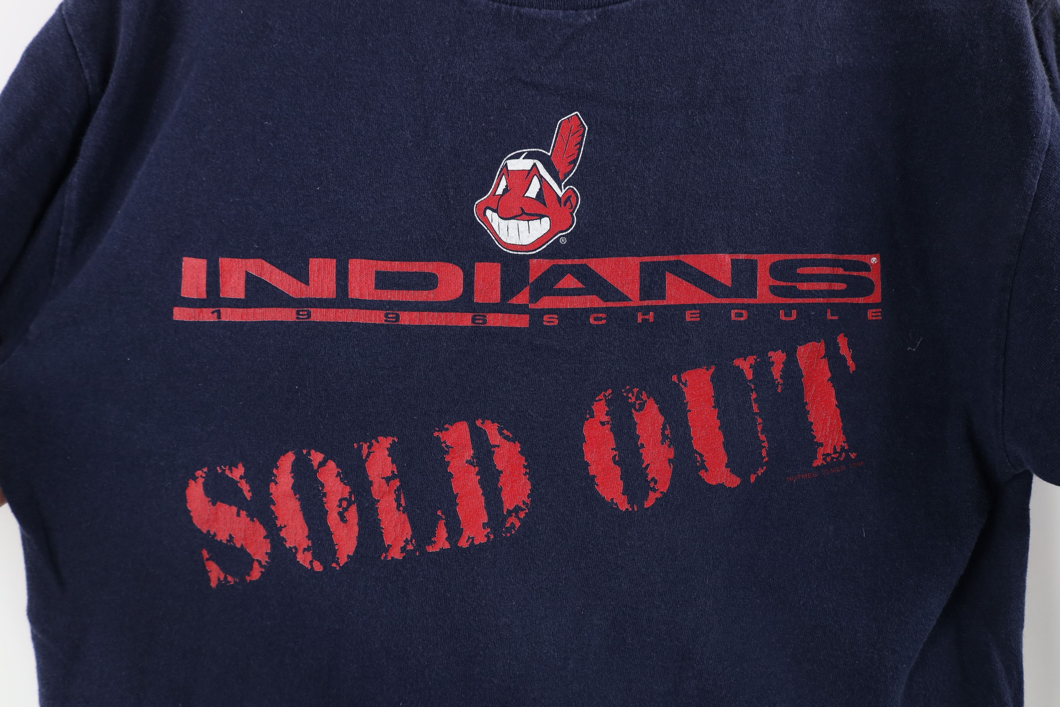 Vintage Vintage 90s Spell Out Chief Wahoo Cleveland Indians T-Shirt Size US S / EU 44-46 / 1 - 4 Thumbnail
