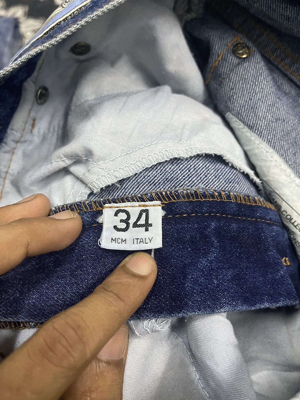 MCM 90s MCM DENIM BAGGY JEANS RARE DESIGN Size US 30 / EU 46 - 11 Thumbnail
