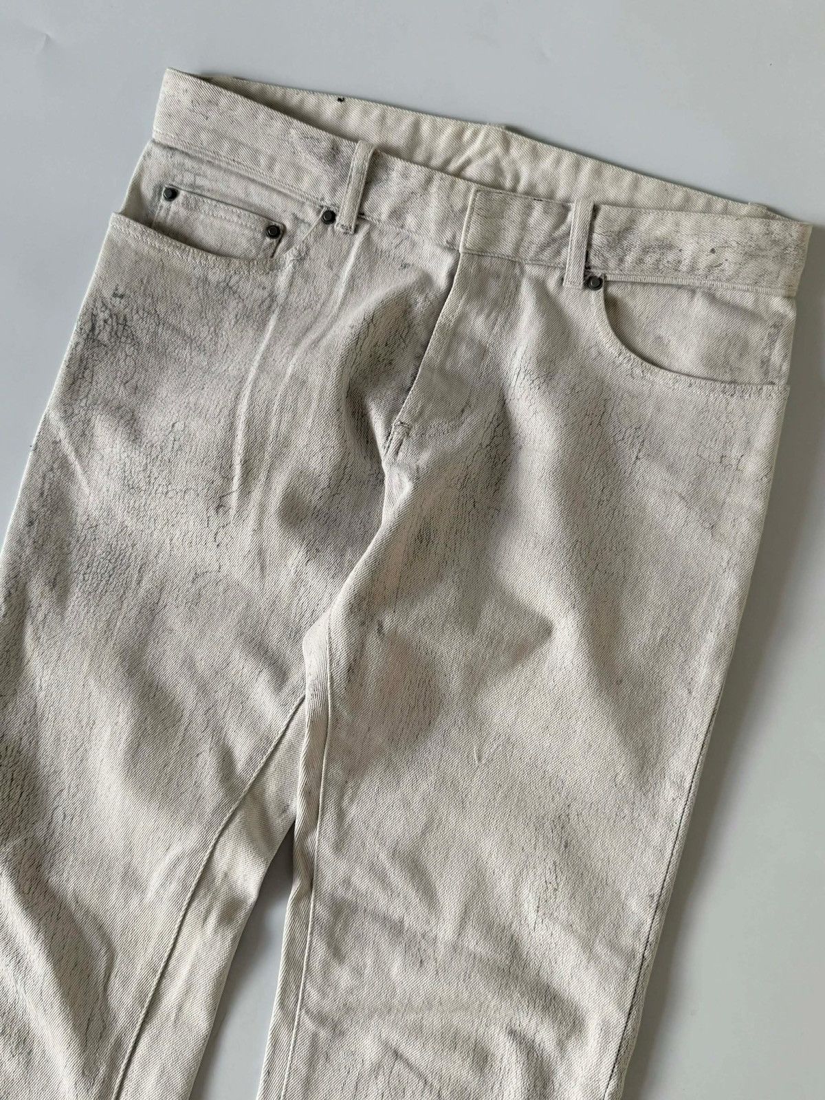 Balenciaga Balenciaga FW14 Cracked Paint Denim Pants Size US 31 - 4 Thumbnail