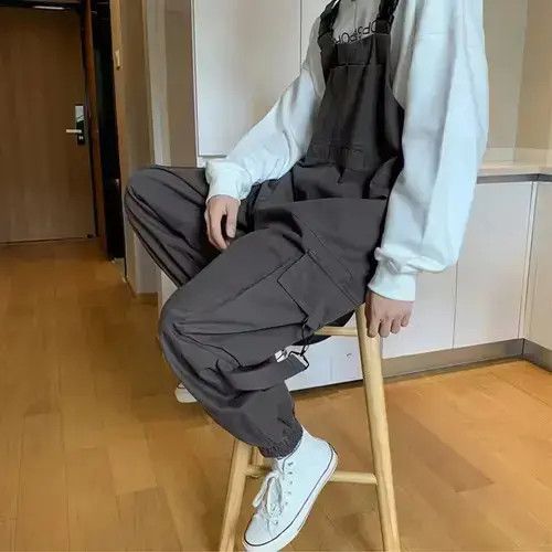 Jean Suspenders Jumpsuit Pants Men Summer Overalls Size US 44 / EU 60 - 4 Thumbnail