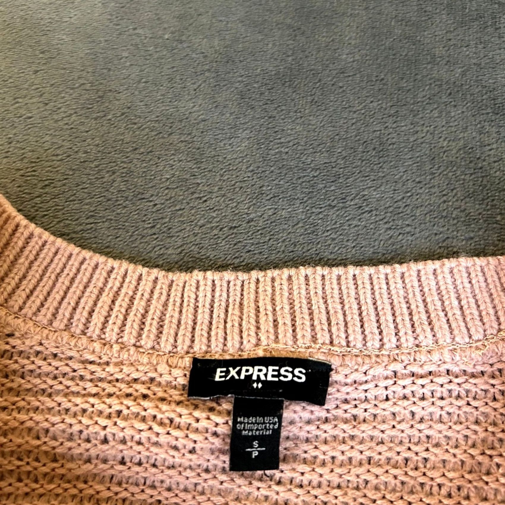 Express Express Shaker Knit Sweater Womens Small Pink Relaxed Raglan Sleeve Size S / US 4 / IT 40 - 2 Thumbnail
