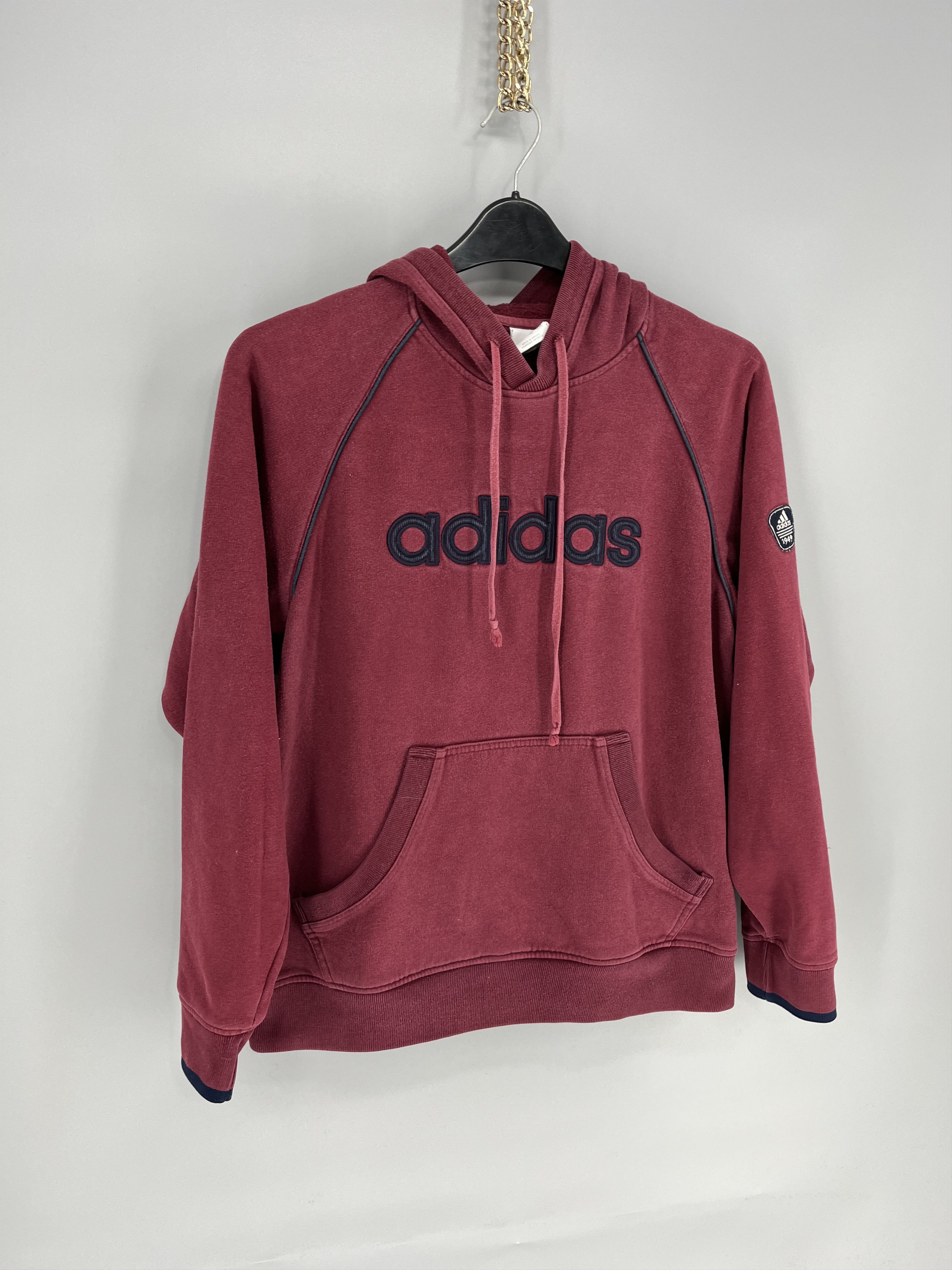 Adidas Vintage Adidas Embroidery Logos Pullover Hooded Sweatshirt Size US S / EU 44-46 / 1 - 2 Thumbnail