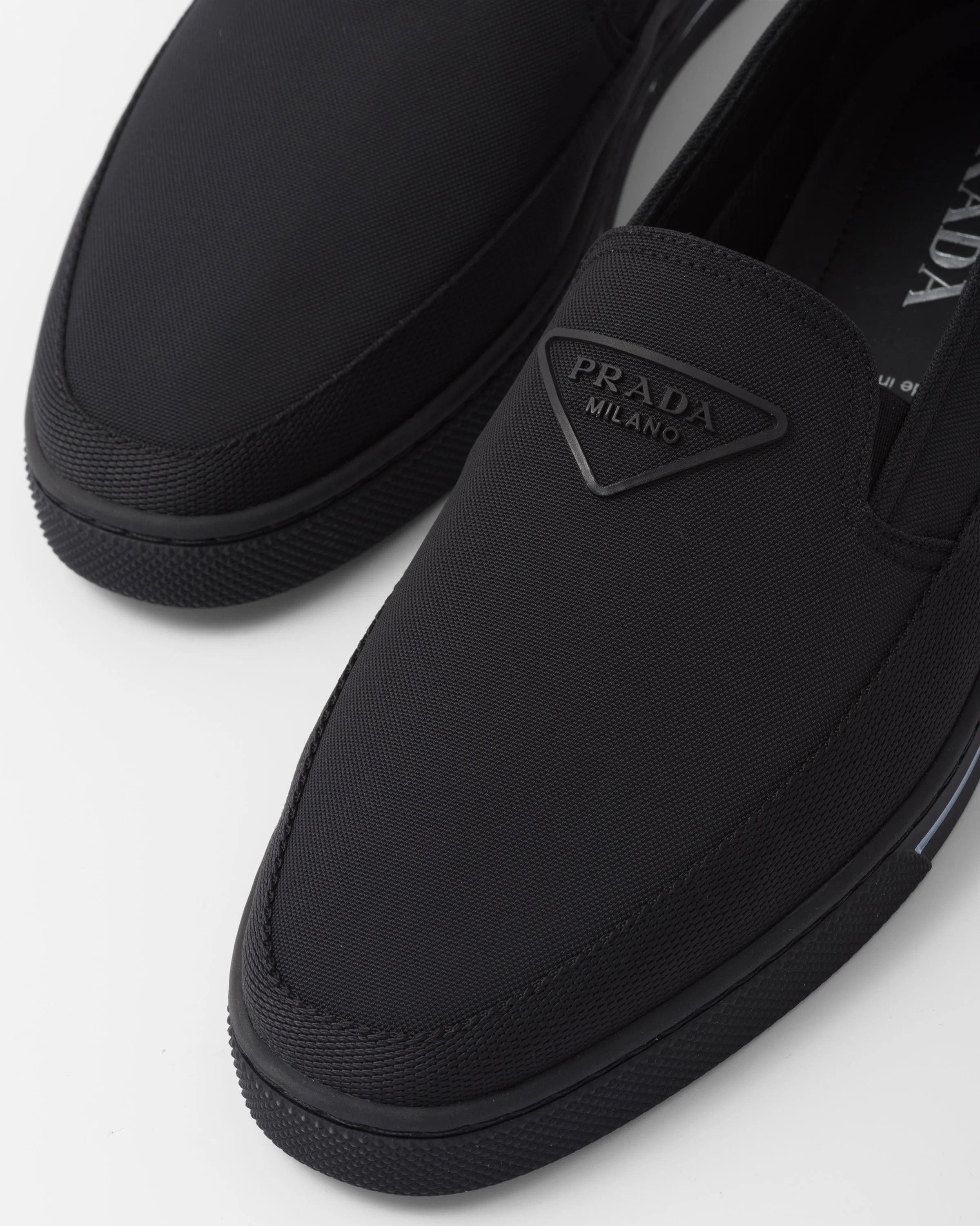 Prada o1srvl11e0226 Re-Nylon Slip-On Sneakers in Black Size US 9 / EU 42 - 5 Thumbnail