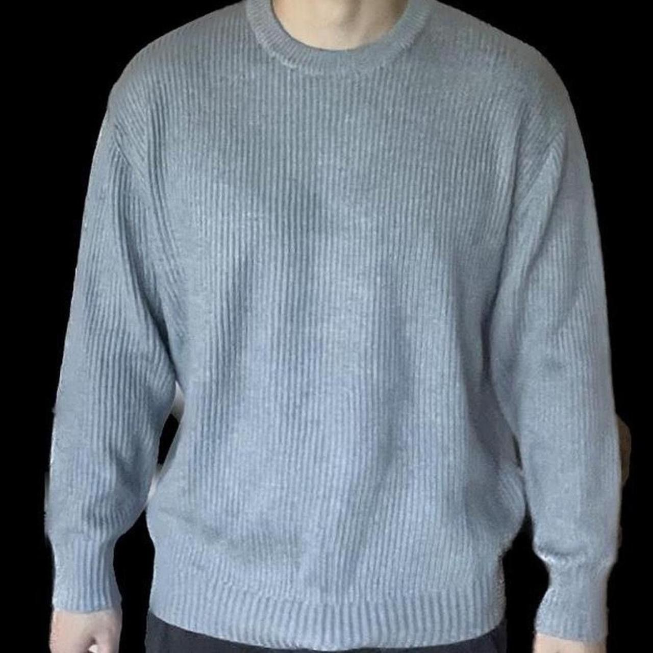 Zara Blue knit sweater Size US XL / EU 56 / 4 - 2 Thumbnail