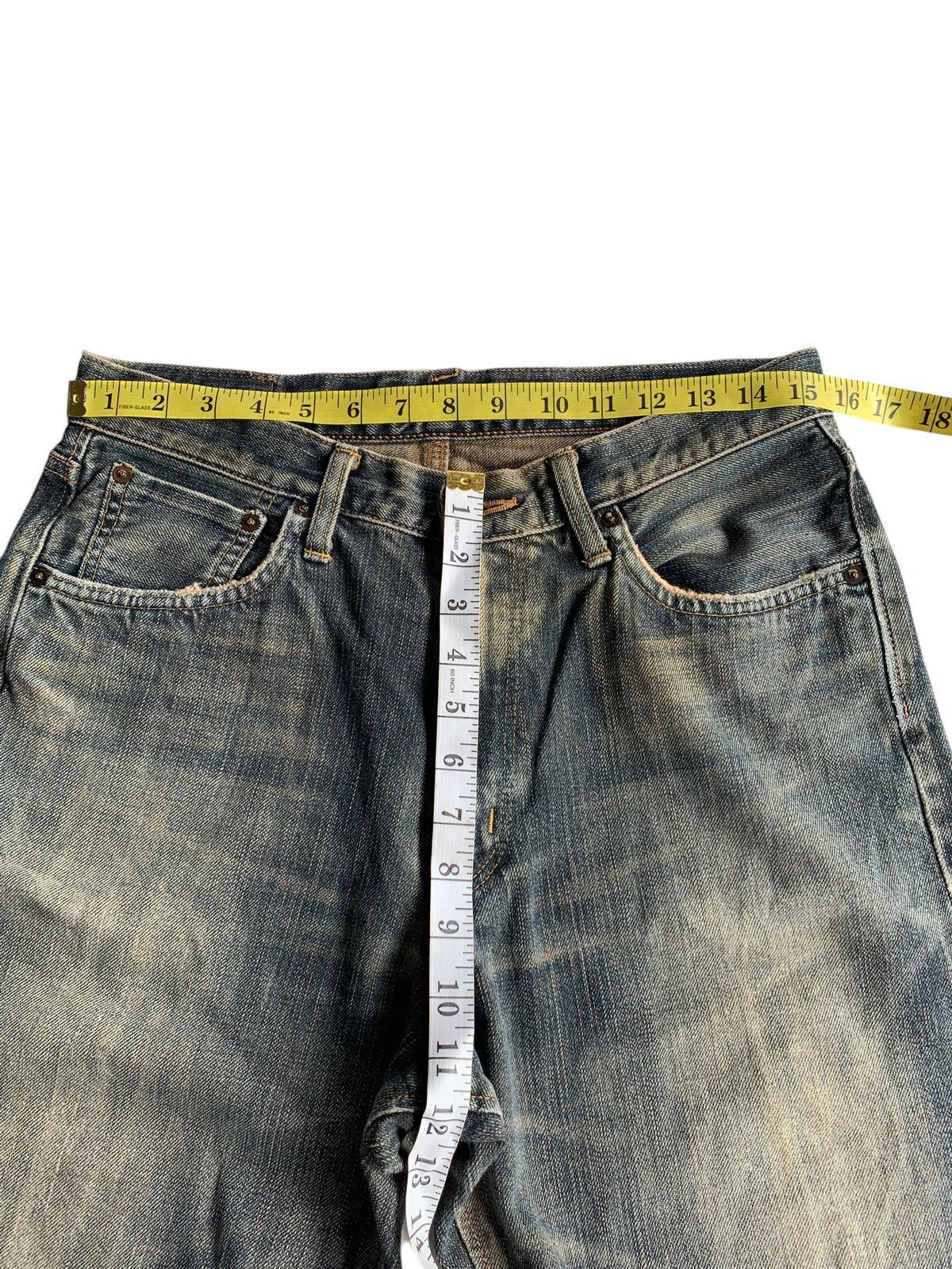 Edwin × If Six Was Nine × Kapital VINTAGE EDWIN 505Z SELVEDGE FADED MUDWASH DISTRESSED DENIM🎌 Size US 31 - 20 Thumbnail
