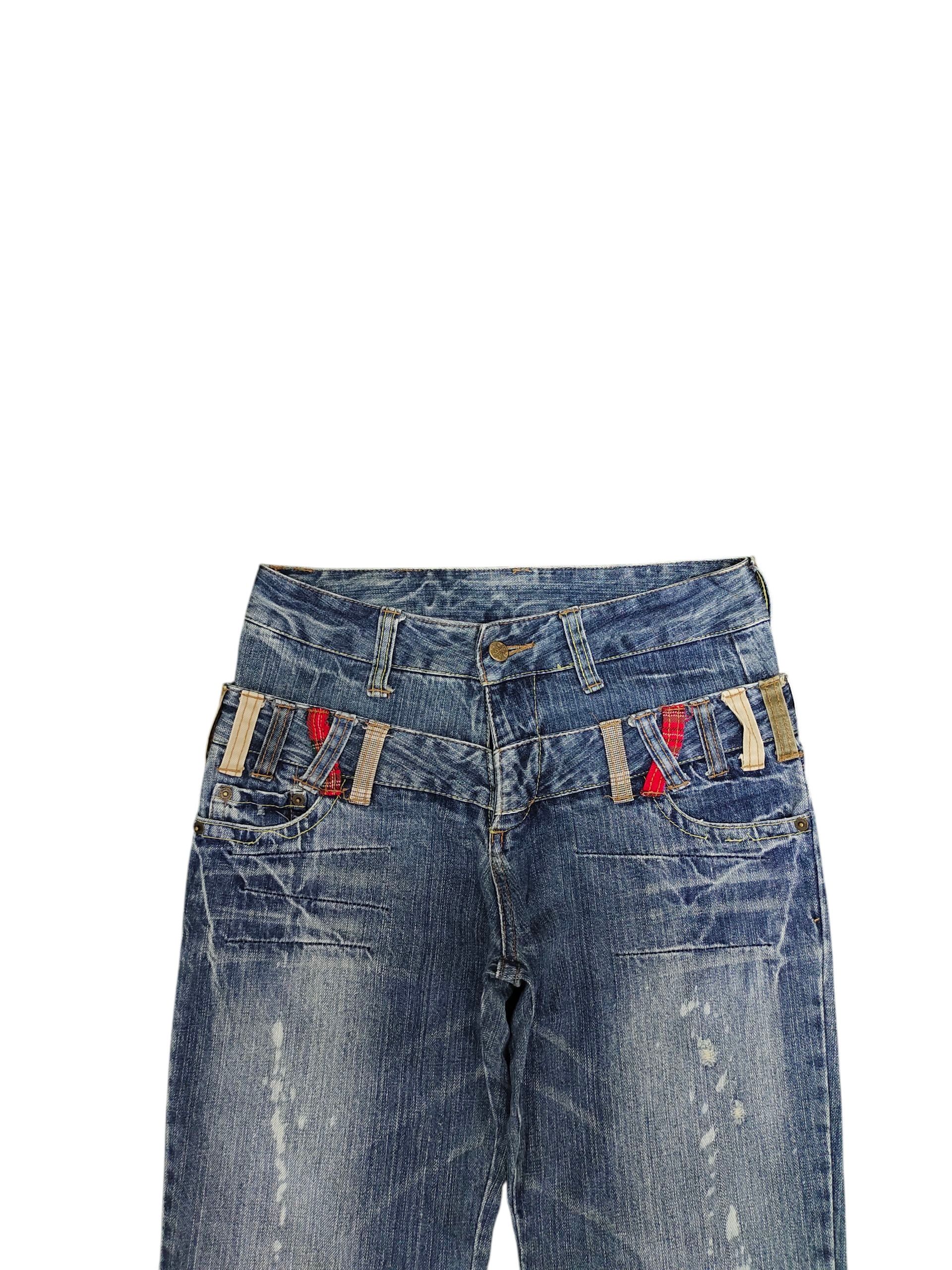 Number (N)ine × Undercover Japanese Brand Double Waist Clawmark Distress Denim Jeans Size US 31 - 2 Thumbnail