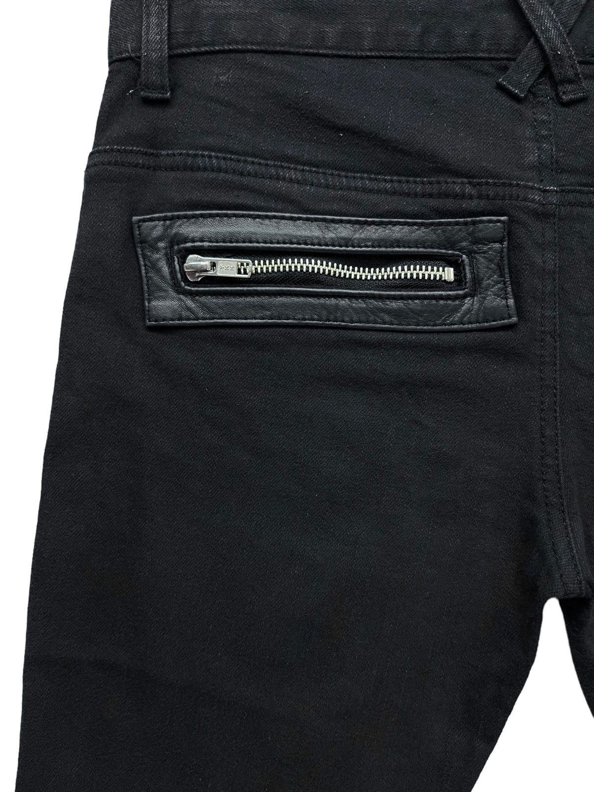 New Rock 🔥GLAD NEWS Punk Studded Leather Pocket Stretch Skinny Denim Size 28" / US 6 / IT 42 - 6 Thumbnail