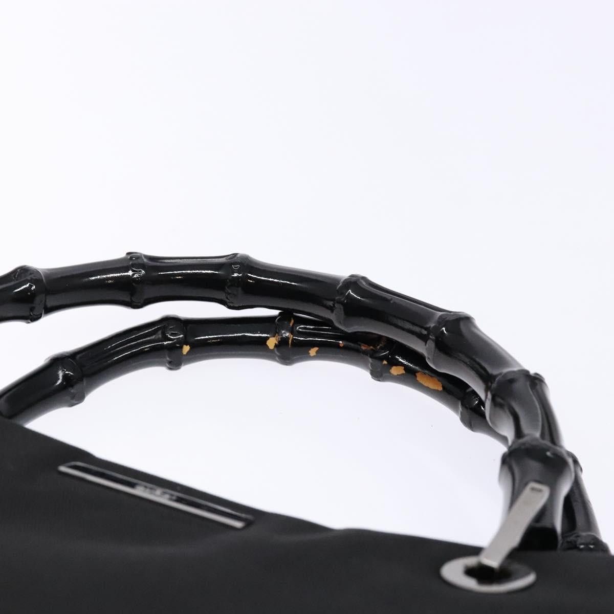 Gucci GUCCI Bamboo Handbag Nylon Black Silver 002 002 Size ONE SIZE - 8 Thumbnail