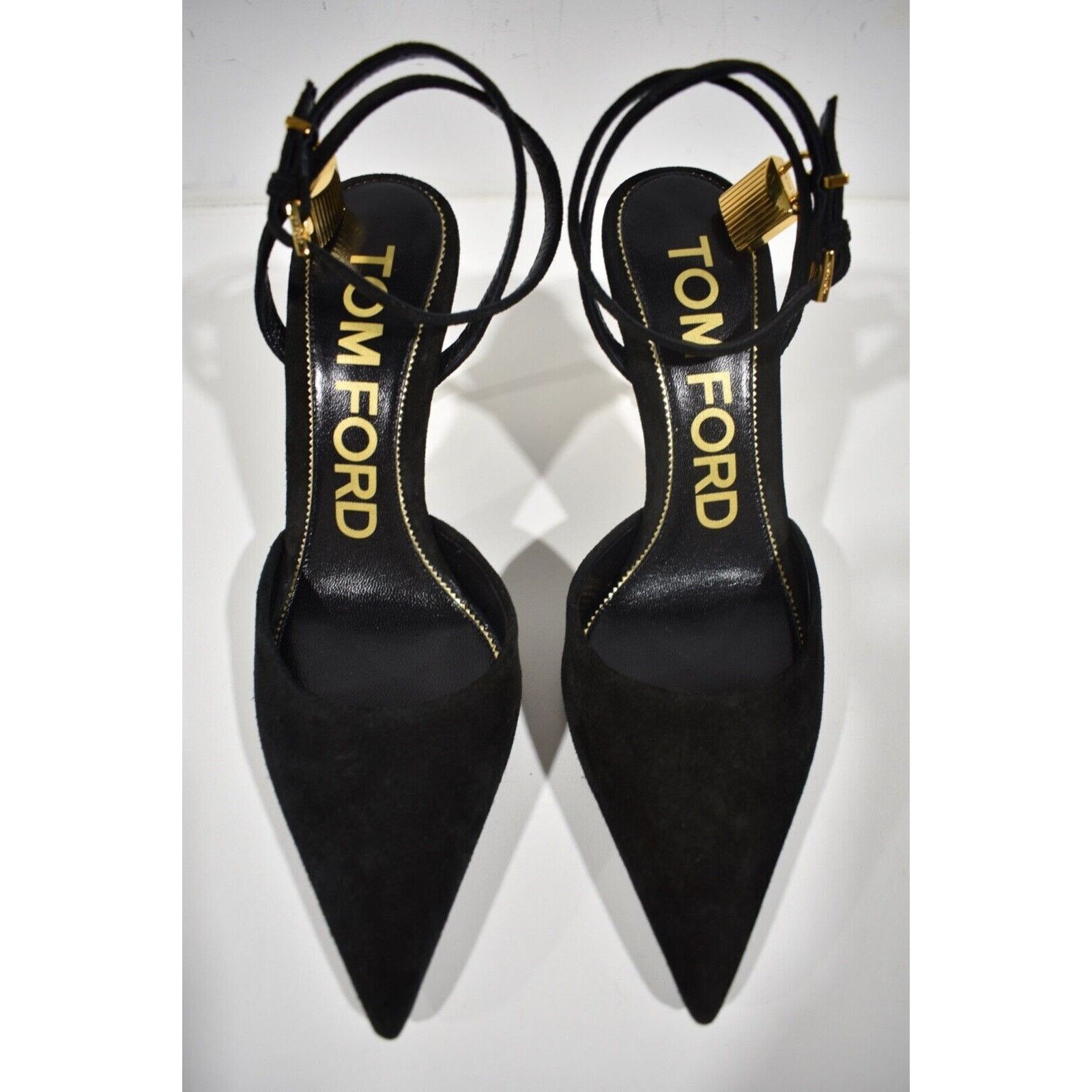 Tom Ford Padlock 85mm Slingback Ankle Strap Pointed Heel Pump 38.5 Size US 8.5 / IT 38.5 - 6 Thumbnail