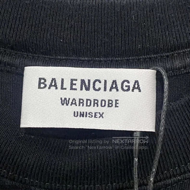 Balenciaga Balenciaga Black Front and Back Letter Logo Short Sleeve Size US S / EU 44-46 / 1 - 6 Thumbnail