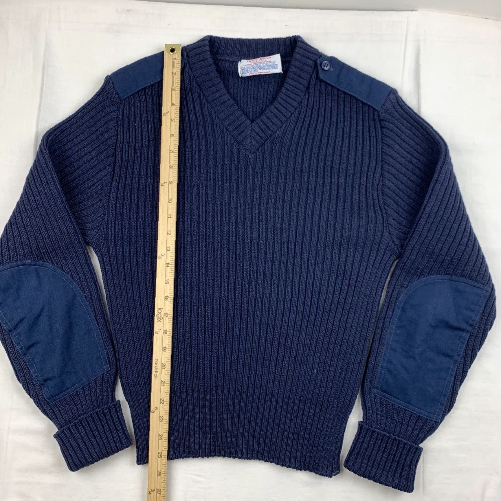 Vintage VINTAGE Iron Run Wool Sweater Adult Medium Blue 80s Military Mens Pullover Size US M / EU 48-50 / 2 - 5 Thumbnail