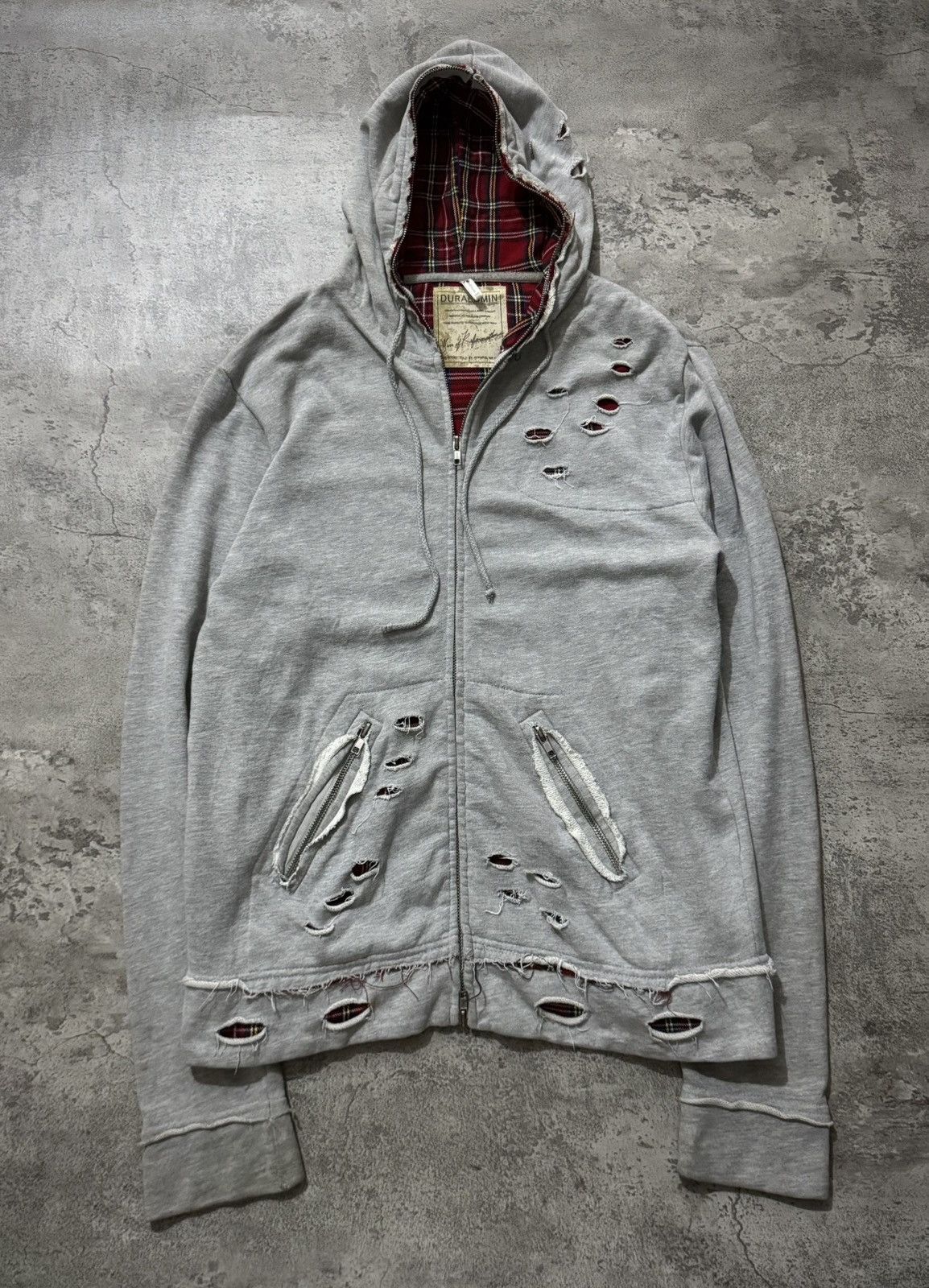 Japanese Brand DURALIUM DISTRESSED SHOOT DESIGN POEM GRUNGE HOODIE Size US M / EU 48-50 / 2 - 1 Thumbnail