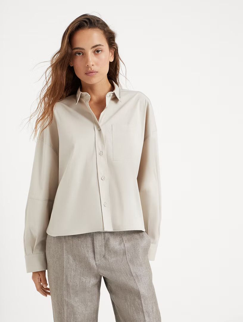 Brunello Cucinelli o1la1rc1a0425 Blouse in Light Brown Size S / US 4 / IT 40 - 2 Thumbnail