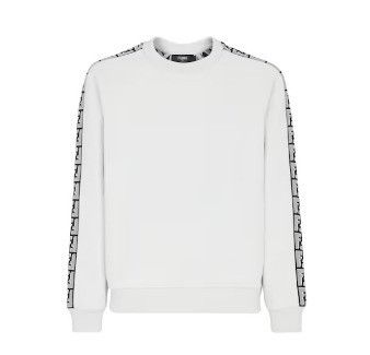 image of Fendi O1Loc1C0124 Sweatshirt In White, Men's (Size Small)