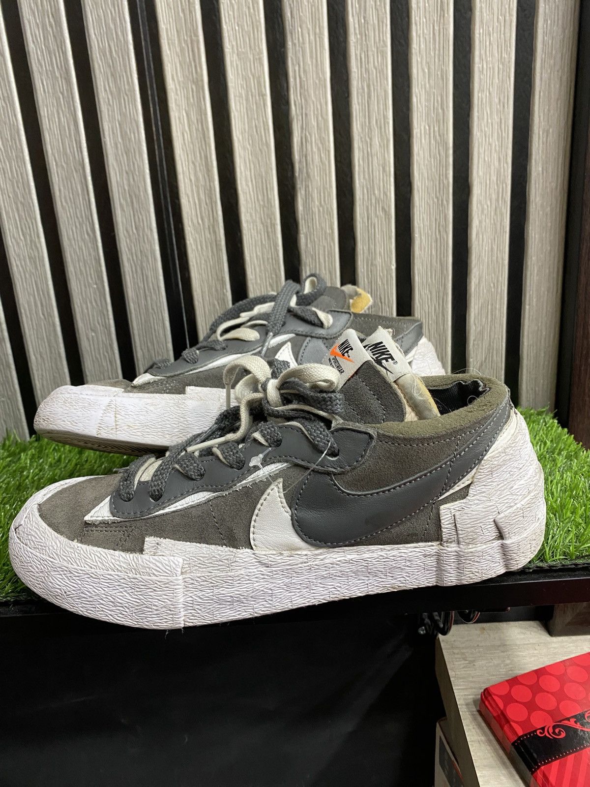 Nike × Sacai Nike X sacai blazer low grey Size US 6 / EU 39 - 1 Thumbnail