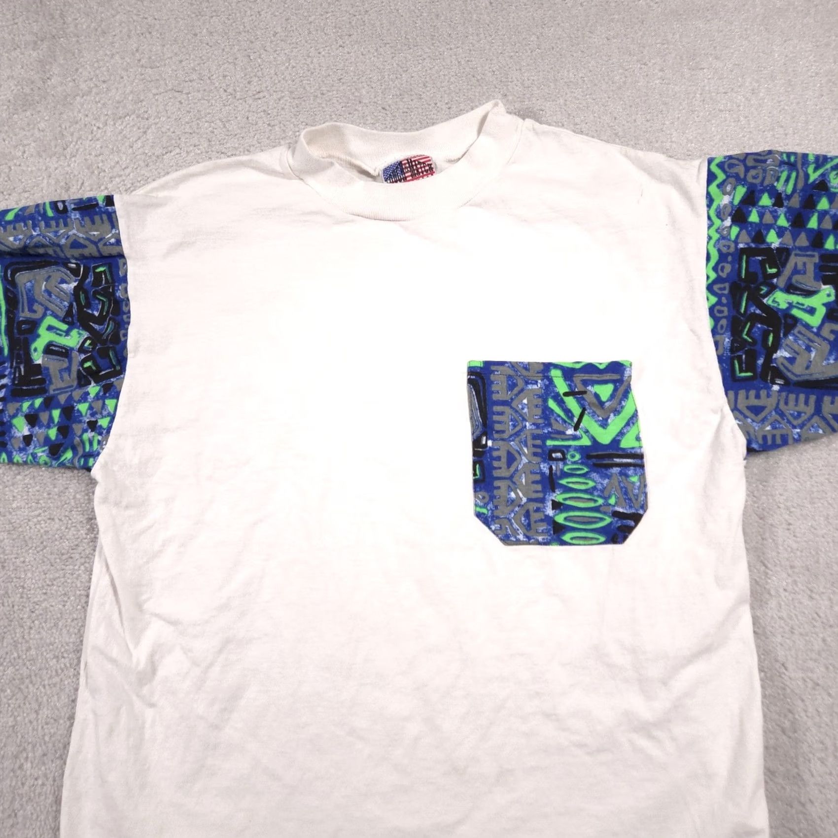 Vintage VINTAGE Touch Match Shirt Mens One Size Tribal Pocket Made USA 90s White Size US M / EU 48-50 / 2 - 3 Thumbnail