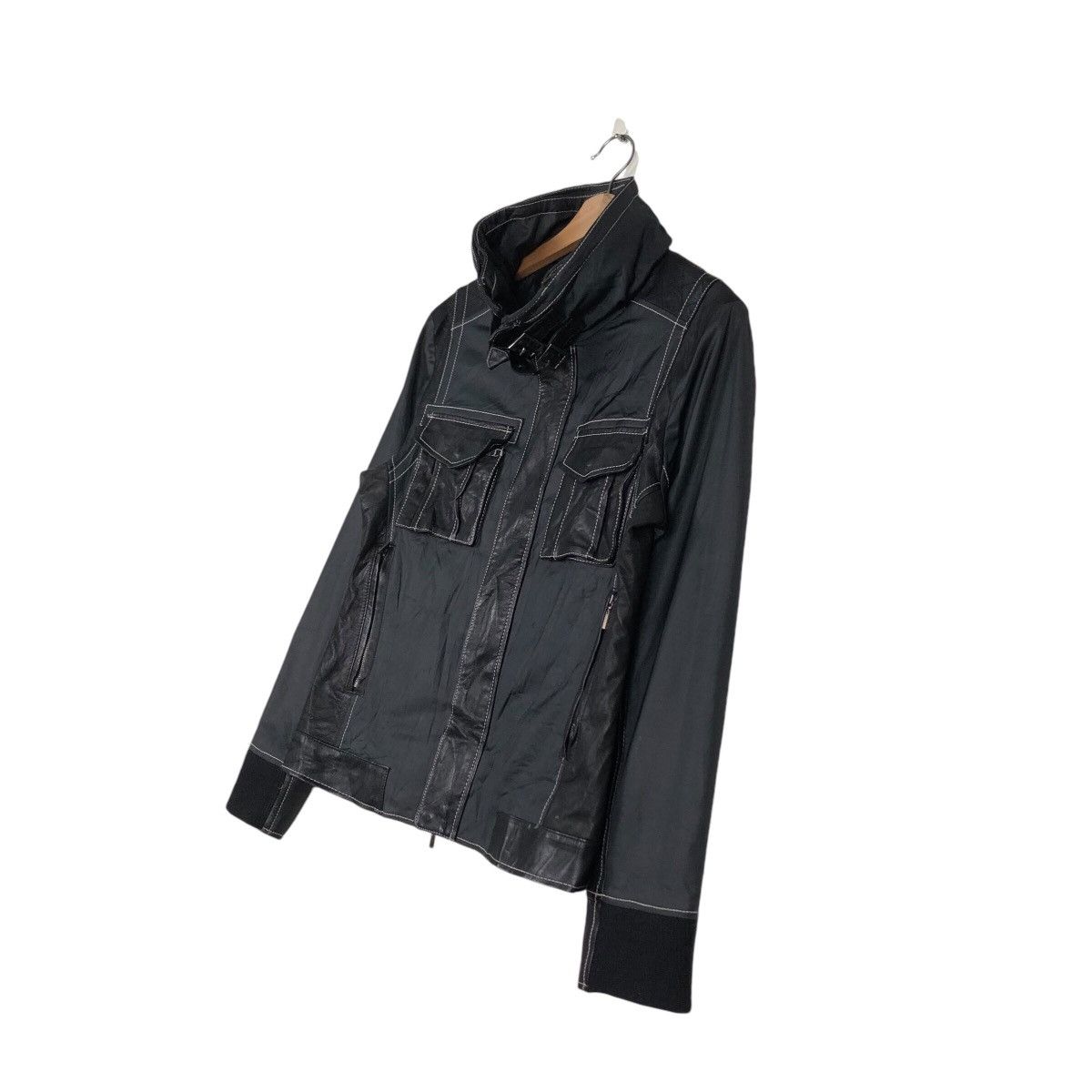 Japanese Brand 📌Cropped Biker Leather Jacket Comme Ca Du Mode Men Size US S / EU 44-46 / 1 - 3 Thumbnail
