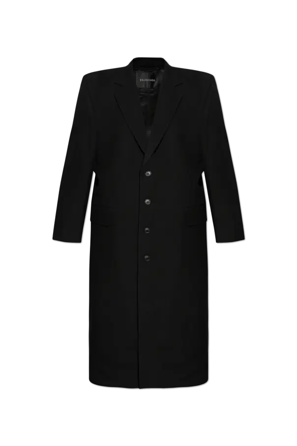 Balenciaga o1w1db10126 Boxy SB Coat in Black Size US L / EU 52-54 / 3 - 1 Thumbnail