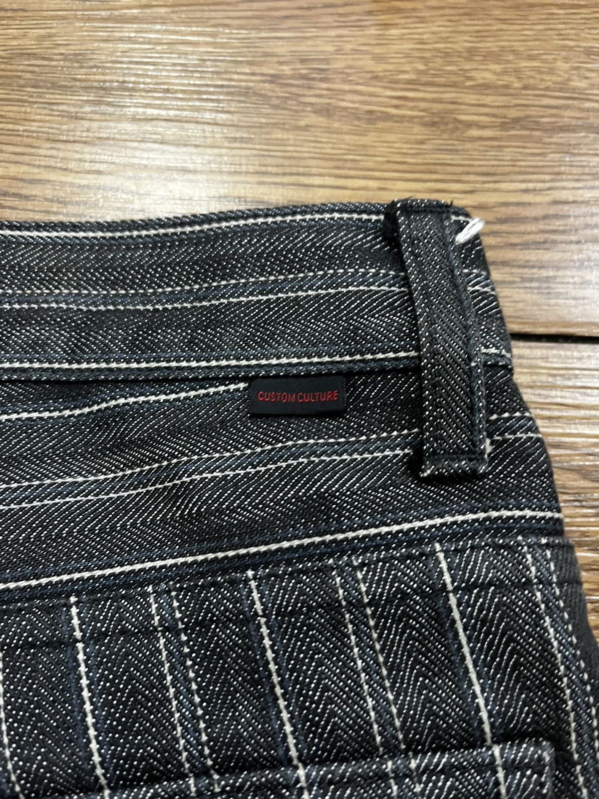Japanese Brand Flare Jeans custom culture striped Denim Bootcut y2k Size US 30 / EU 46 - 5 Thumbnail