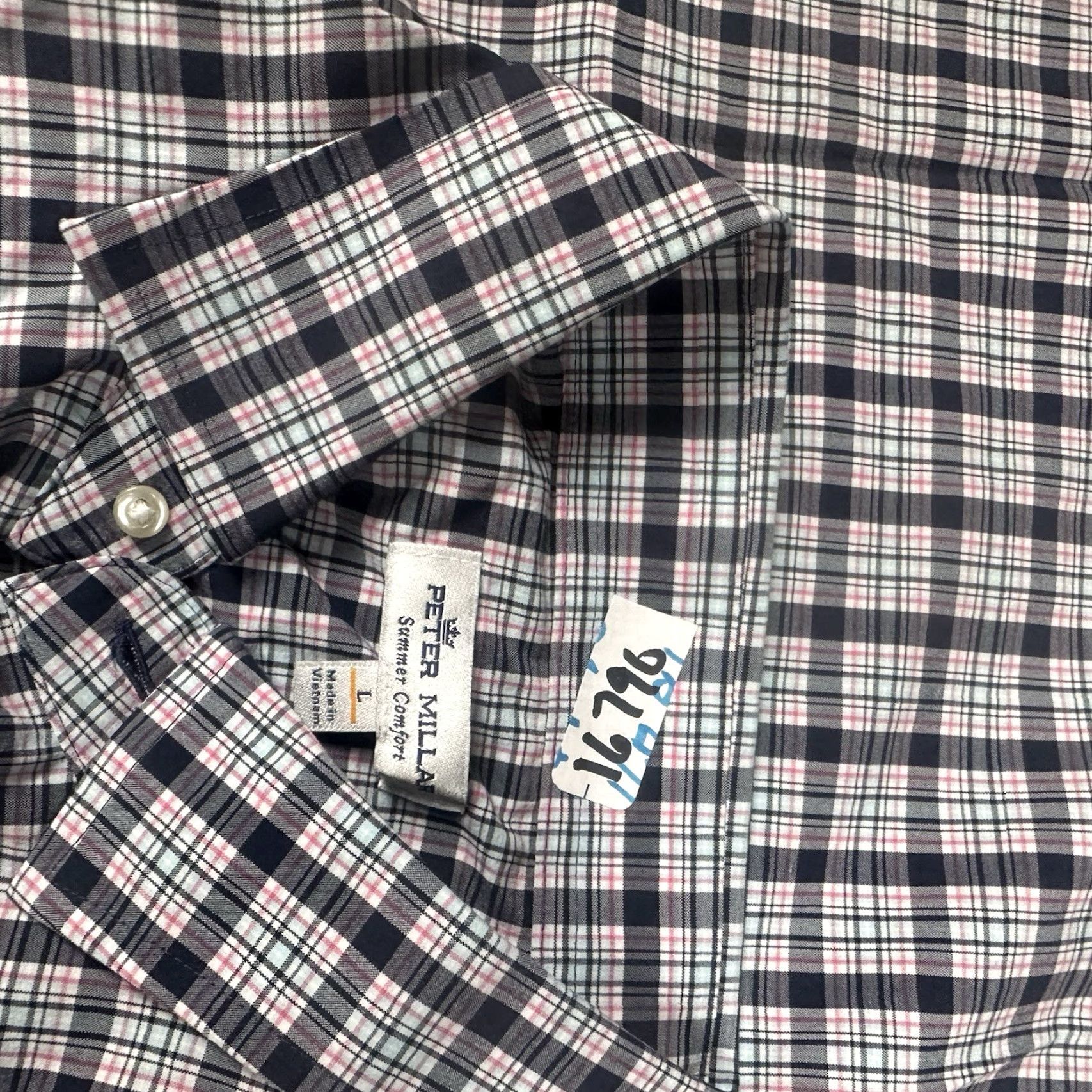 Peter Millar Peter Millar Shirt Mens Large Pink Plaid Multicolor Stretch Button Up Classic Colorful Preppy Size US L / EU 52-54 / 3 - 7 Thumbnail