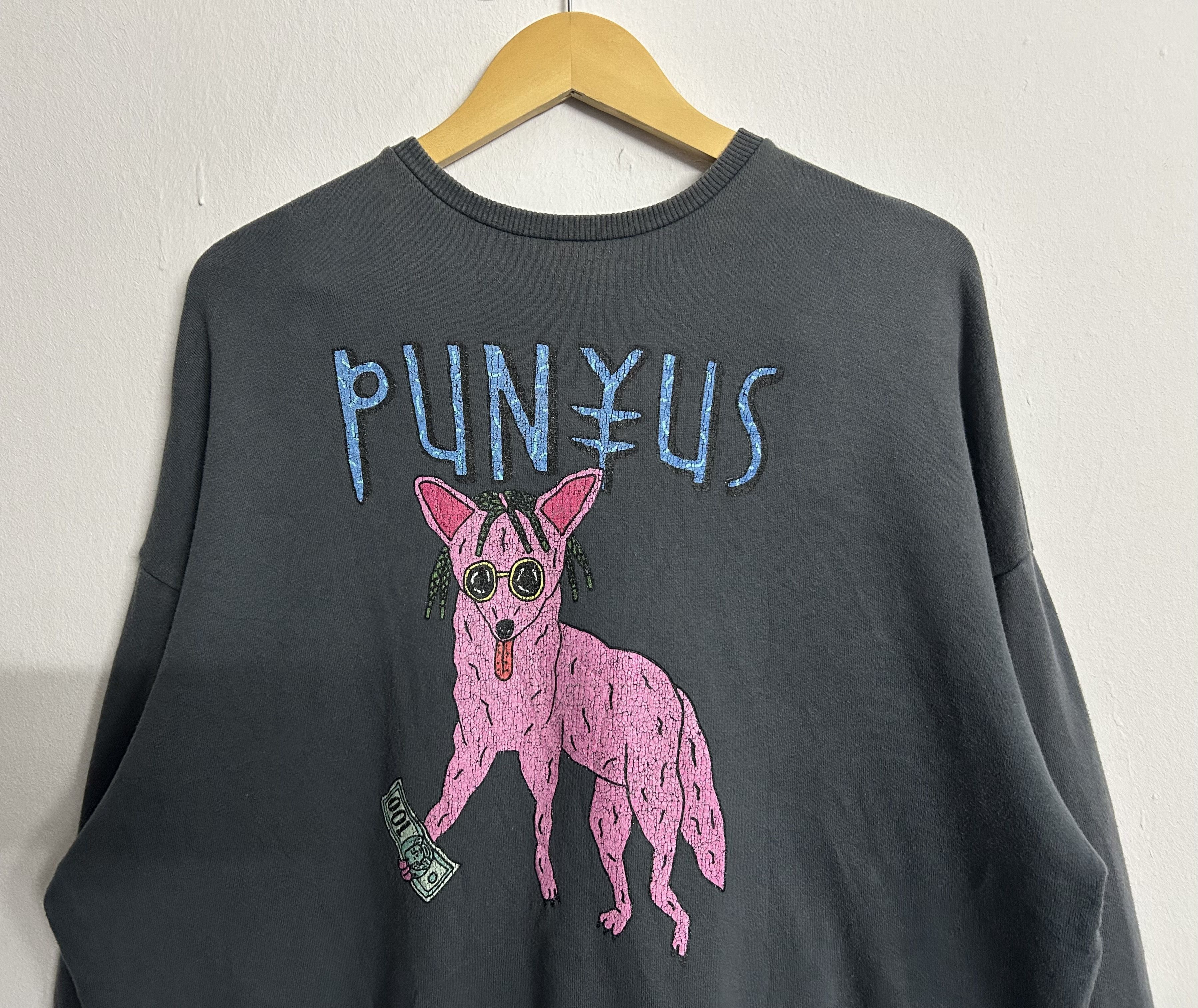 Japanese Brand × Vintage Vintage Punyus Oversized Streetwear Japanese Sweatshirts Size US XXL / EU 58 / 5 - 3 Thumbnail