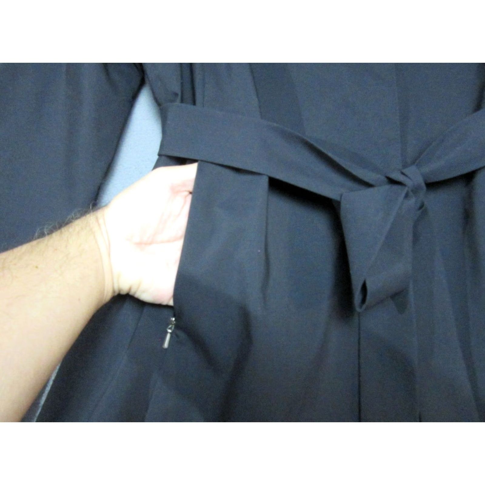 Patagonia Patagonia Coat Womens Medium Black Lined Larissa Trench Worn Wear Belted Woolless? Polyester Lined Coat Size M / US 6-8 / IT 42-44 - 6 Thumbnail