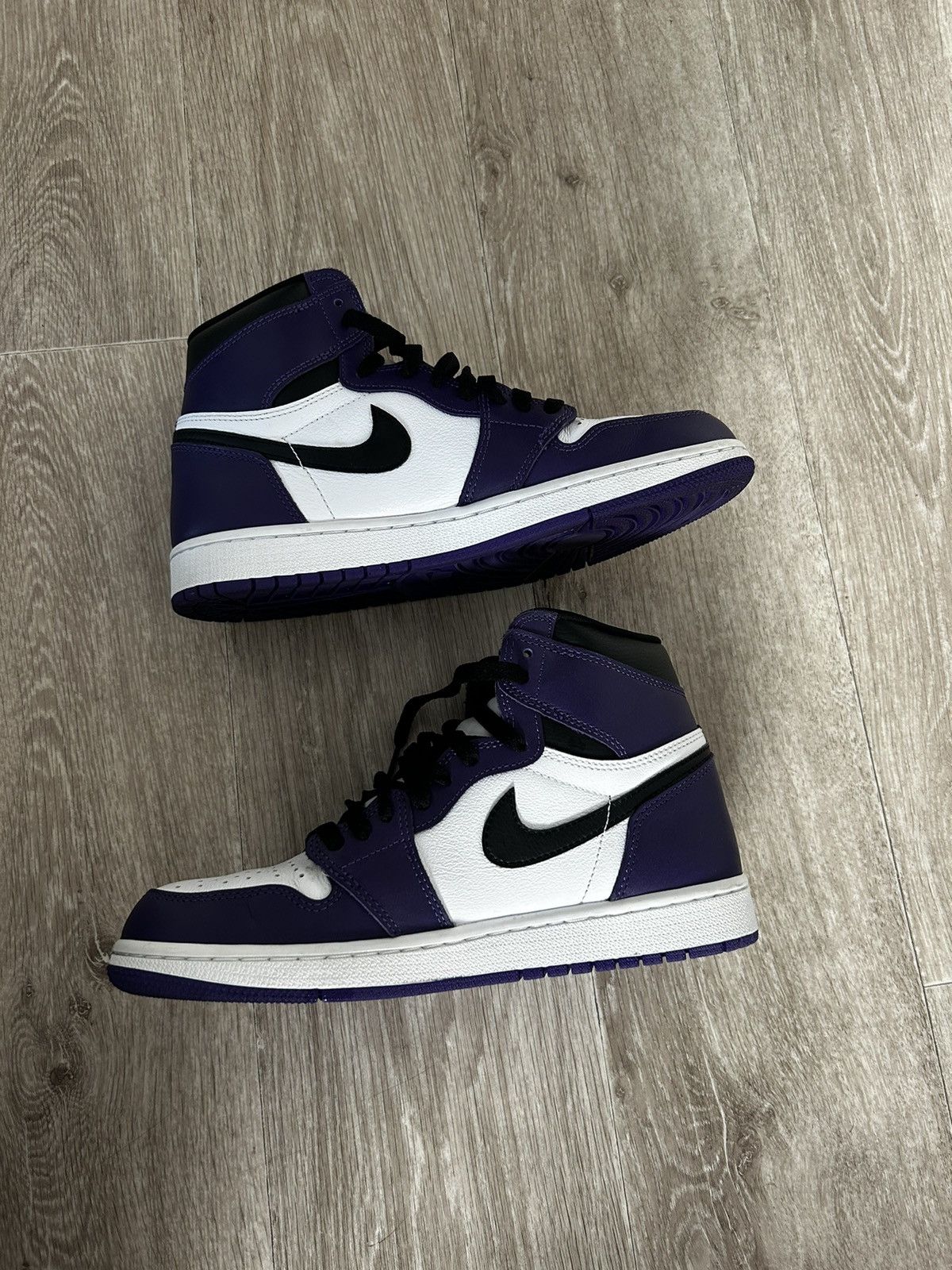 Jordan Brand × Nike Air Jordan 1 Retro High OG Court Purple Size US 8.5 / EU 41-42 - 4 Thumbnail