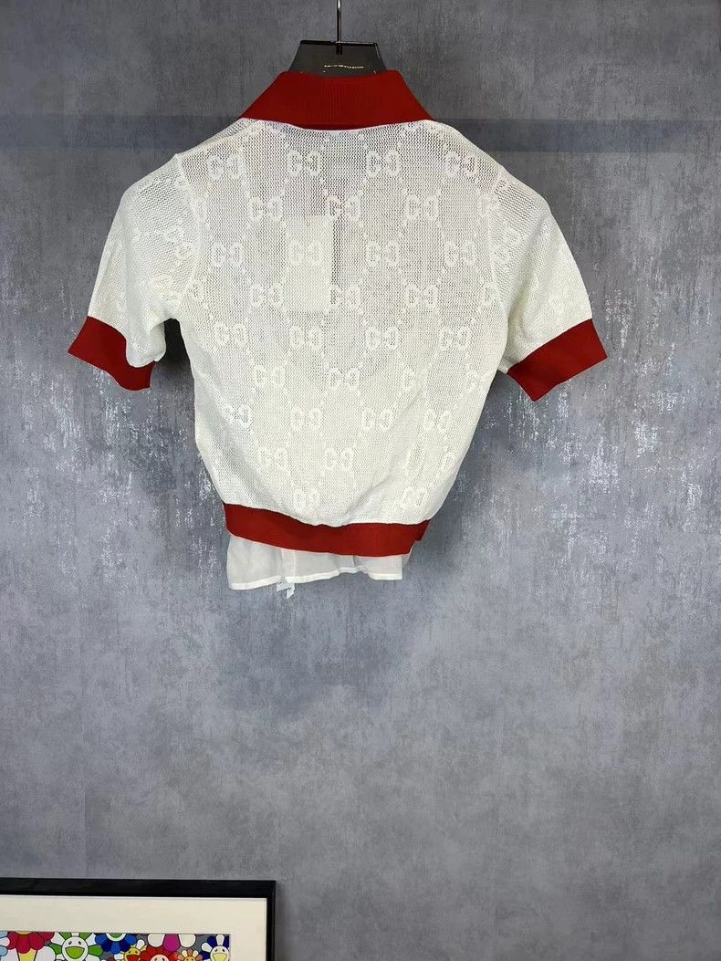 Gucci Gucci Double-layer old flower knitted sweater short sleeves Size XS / US 0-2 / IT 36-38 - 2 Thumbnail