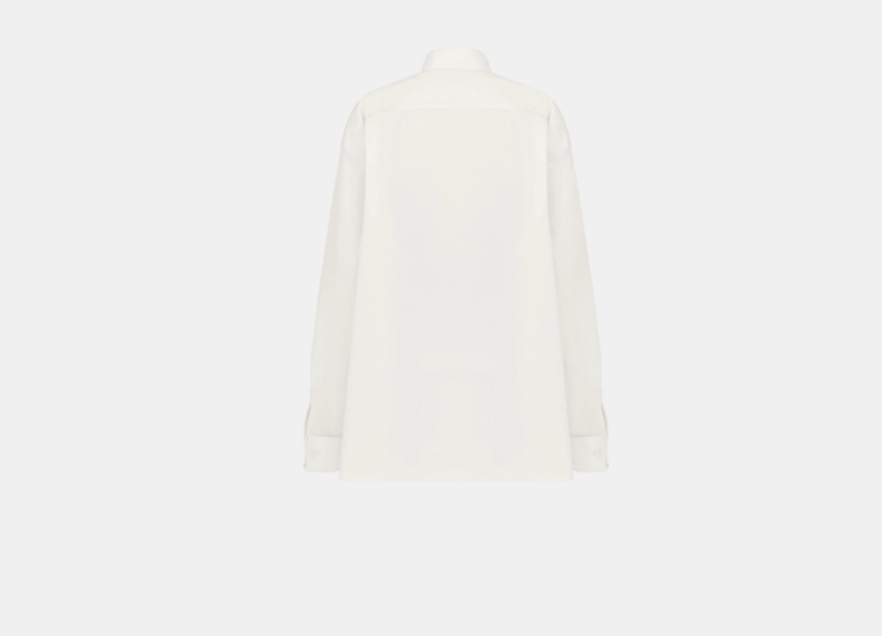 Dior o1w1db11225 421B65 Blouse with Wing Collar in White/Black Size S / US 4 / IT 40 - 2 Thumbnail