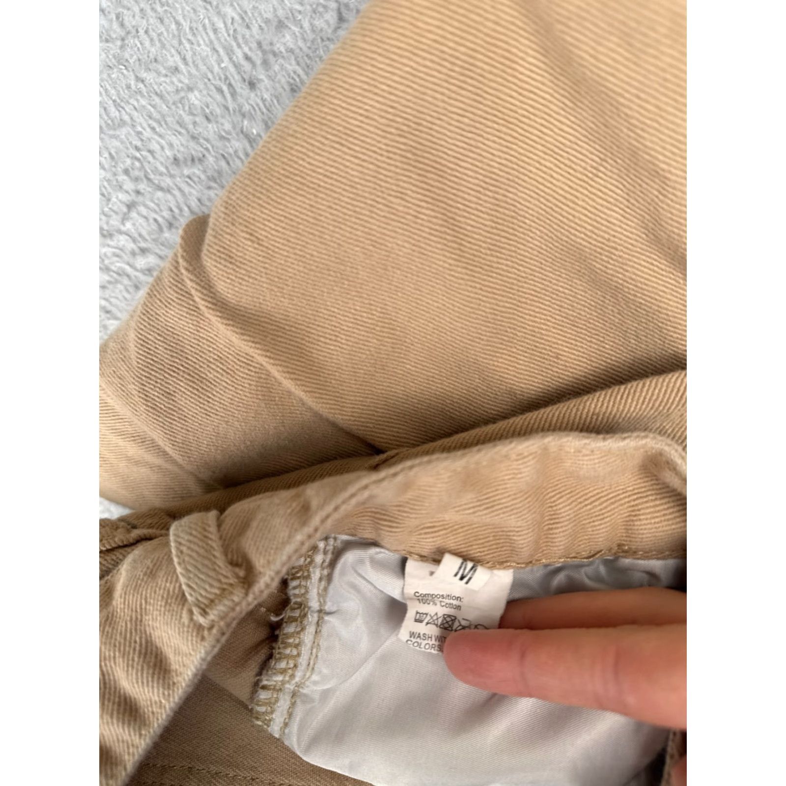 Vintage Women's Beige Denim Wide Leg Jeans Adult Medium 26 High Rise 26x27 Stretch Pockets 100% Cotton Size 26" / US 2 / IT 38 - 7 Thumbnail