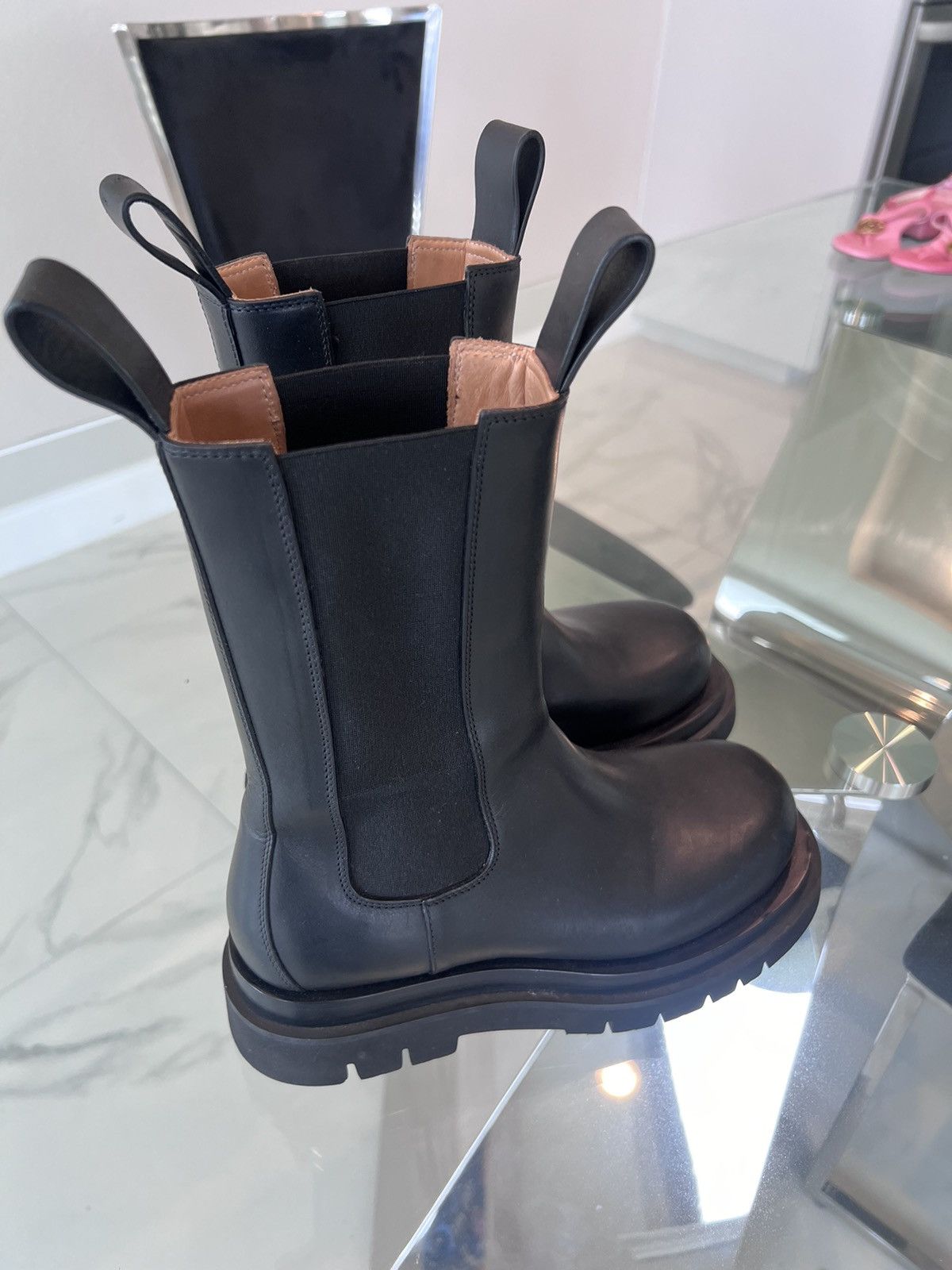 Bottega Veneta BOTTEGA VENETA Black 'The Lug' Boots Size US 7 / IT 37 - 3 Thumbnail