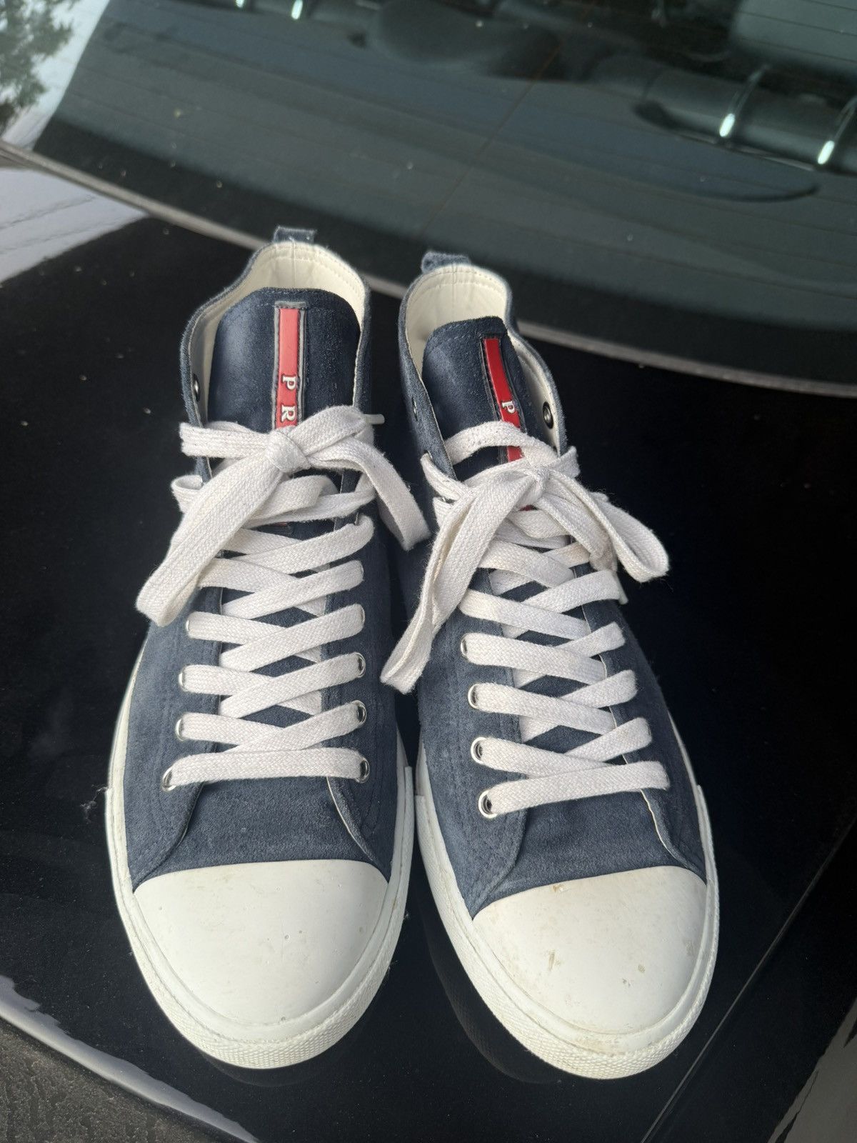 Prada PRADA original suede sneakers size 7 41 Size US 7 / EU 40 - 1 Thumbnail